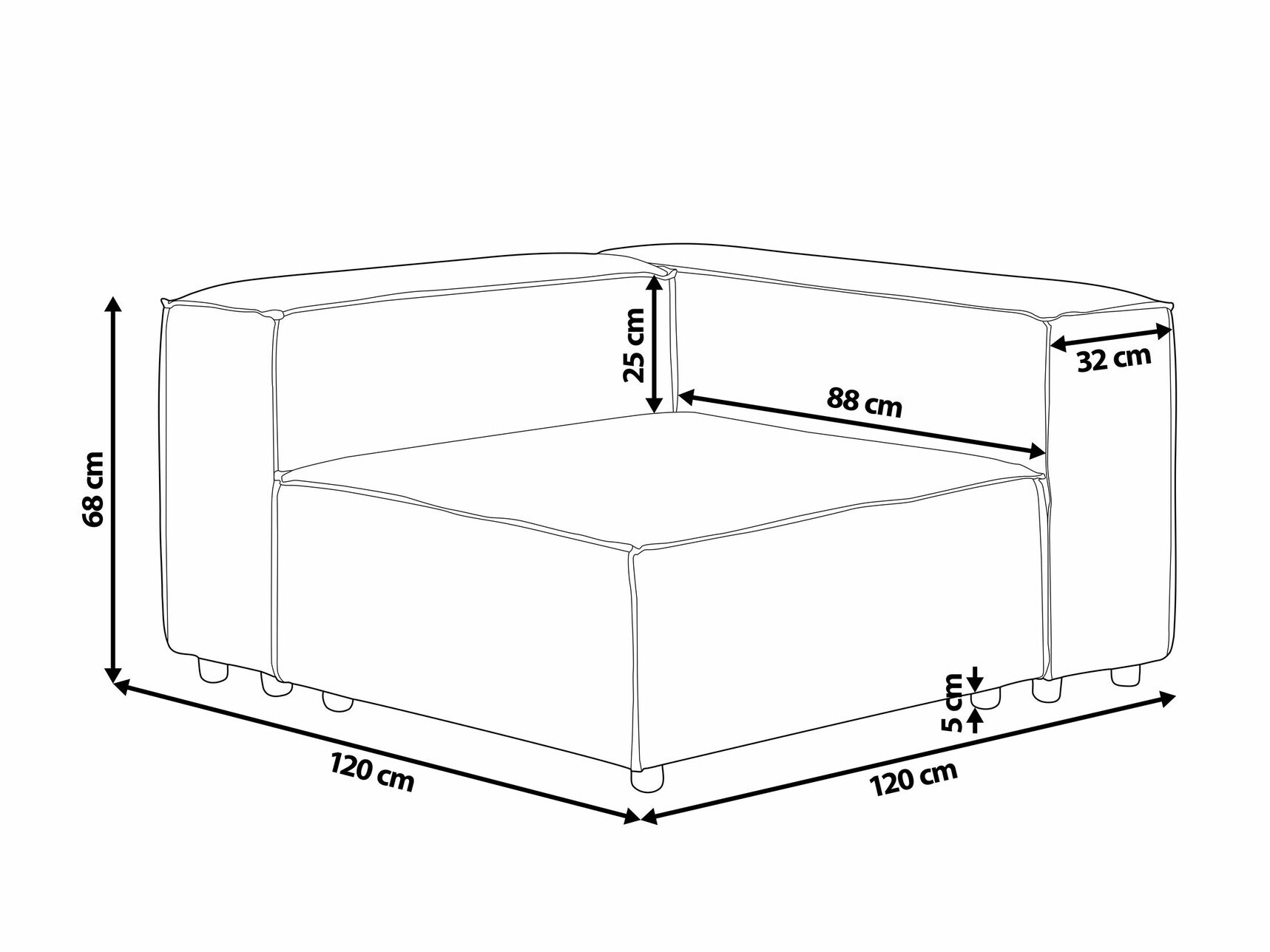 Модульное кресло Serophi 101 (Серый)
