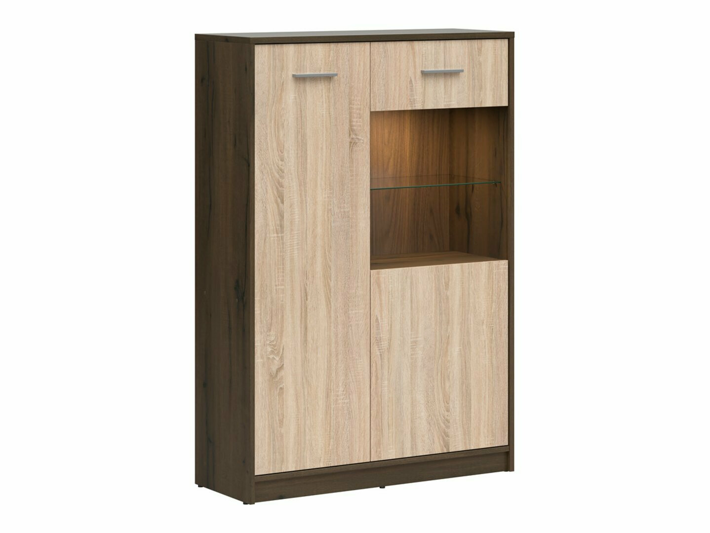 Стеллаж Novsore 138 (Темный дуб + Сонома Дуб)