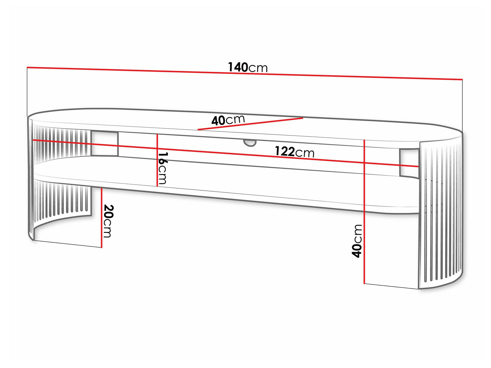 ТВ тумба Sordore 121 (Чёрный + Ремесло золотой дуб)