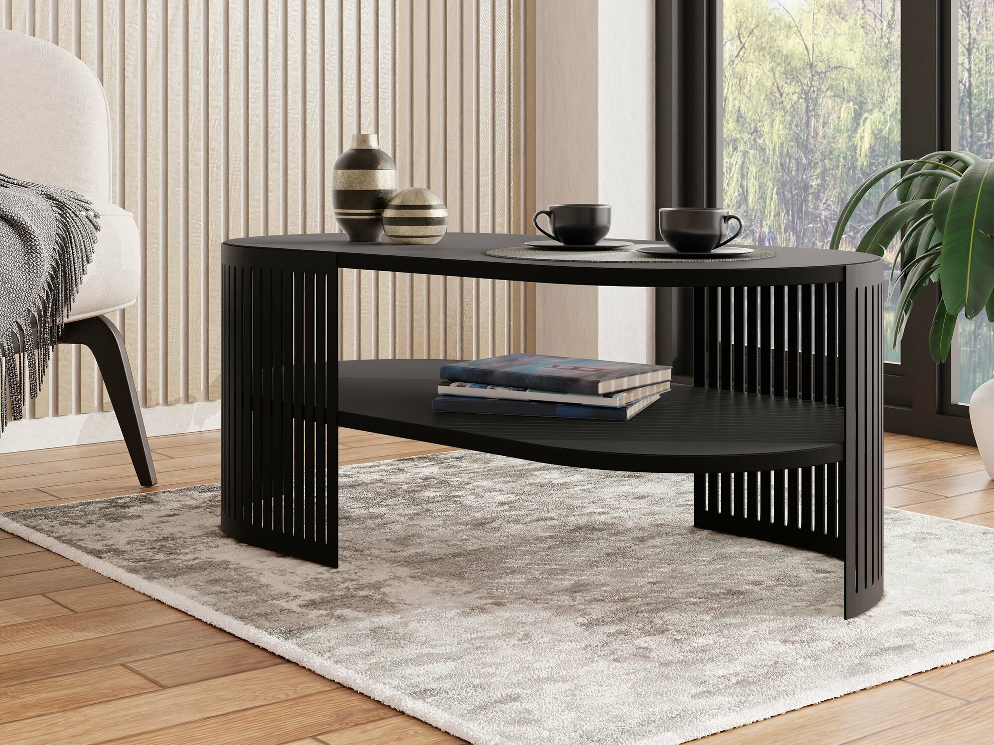 Žurnālu galdiņš Sordore 118 (Melns)