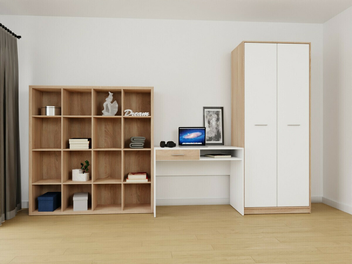 Mājas biroja komplekts Novsore 153 (Sonomas ozols + Balts)