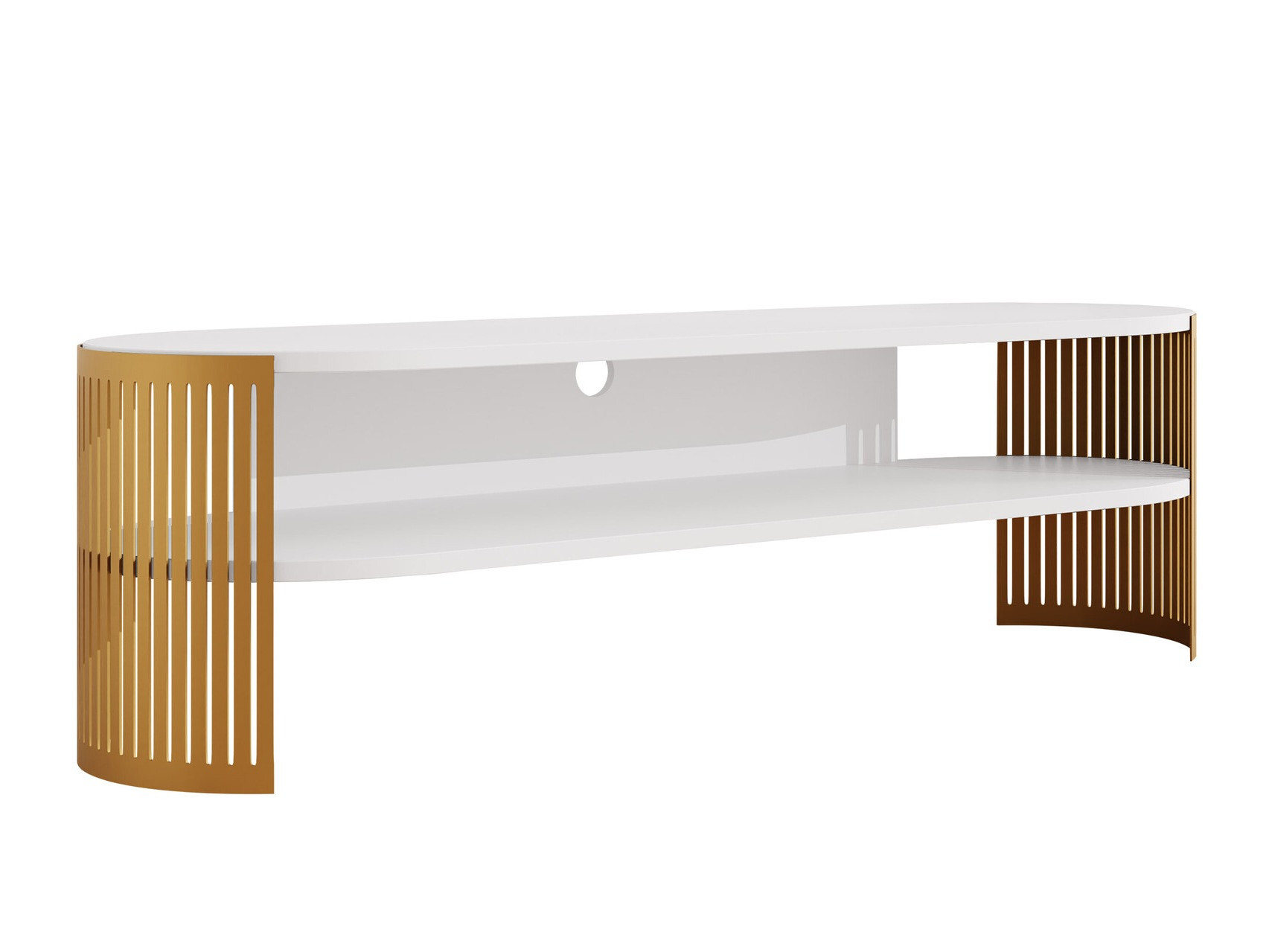 TV galds Sordore 122 (Zelta + Balts)