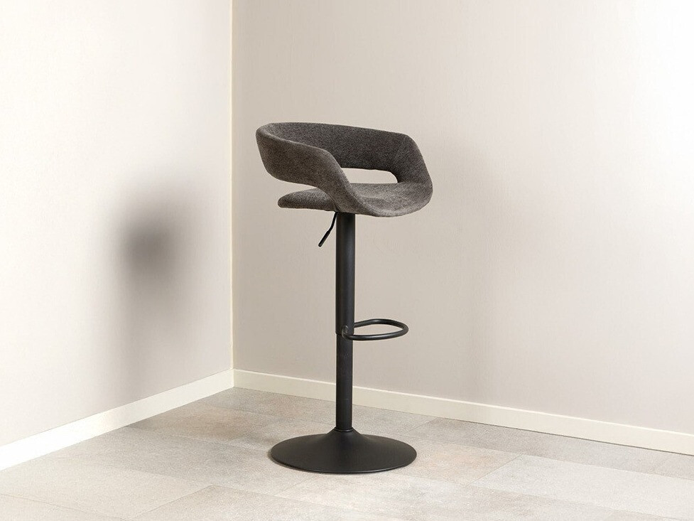 Zemais bāra krēsls Norsica 280 (Pelēks + Melns)