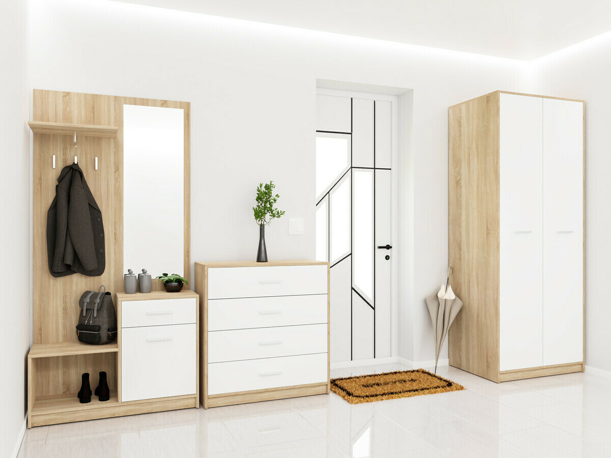 Priekšnama komplekts Novsore 154 (Sonomas ozols + Balts)