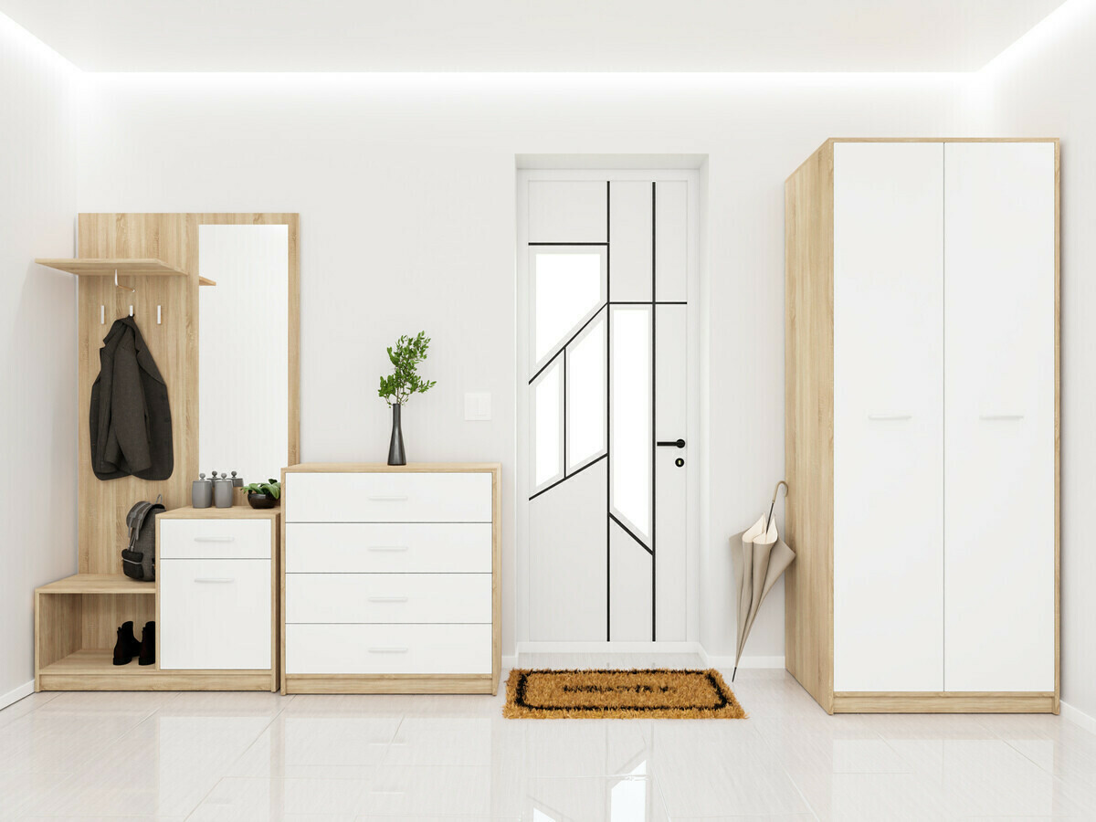 Прихожая Novsore 154 (Сонома Дуб + Белый)