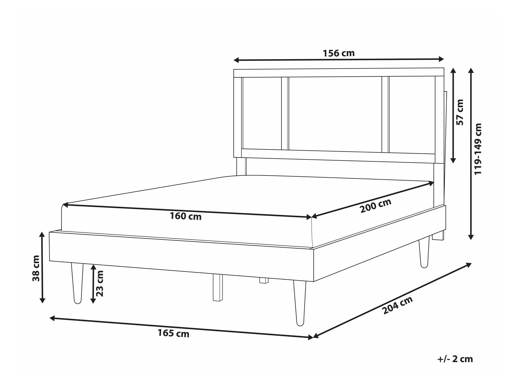 Кровать Berwyn 1991 (Чёрный)