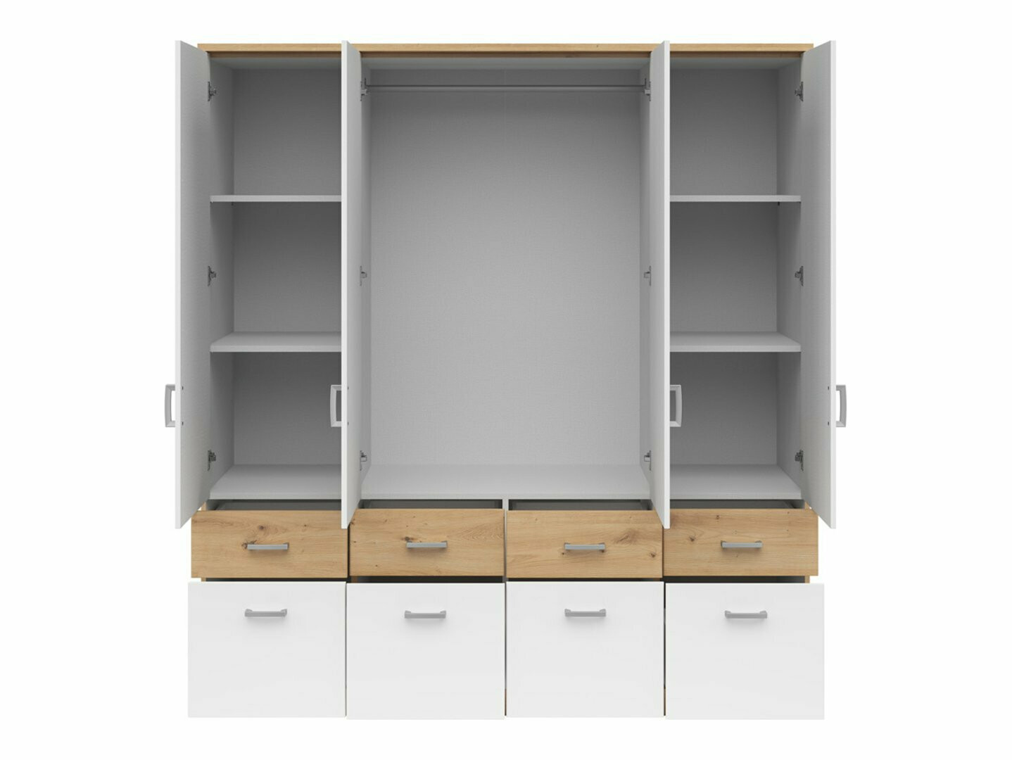 Skapis Boston 537 (Artisan ozols + Balts)