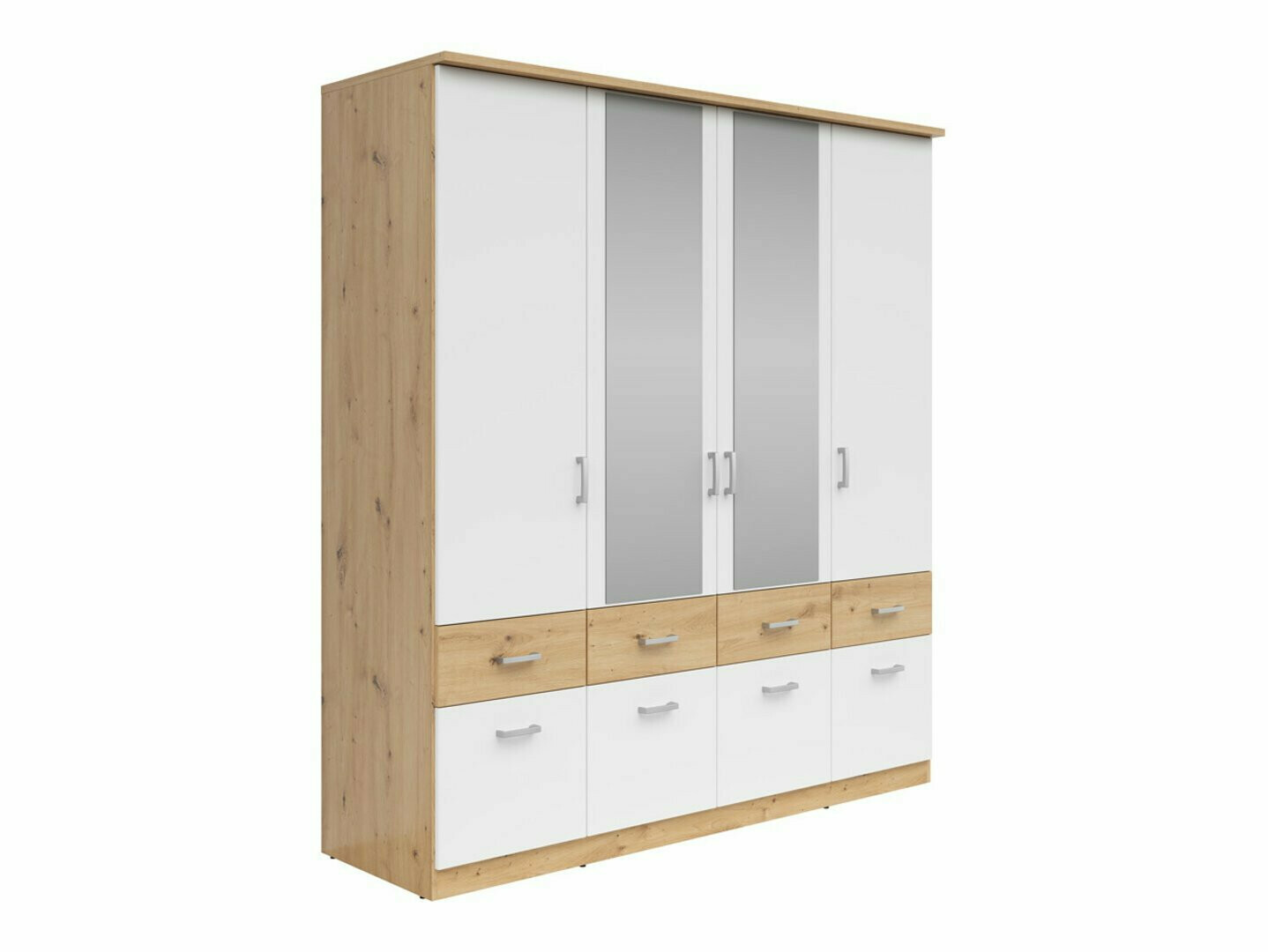 Skapis Boston 537 (Artisan ozols + Balts)