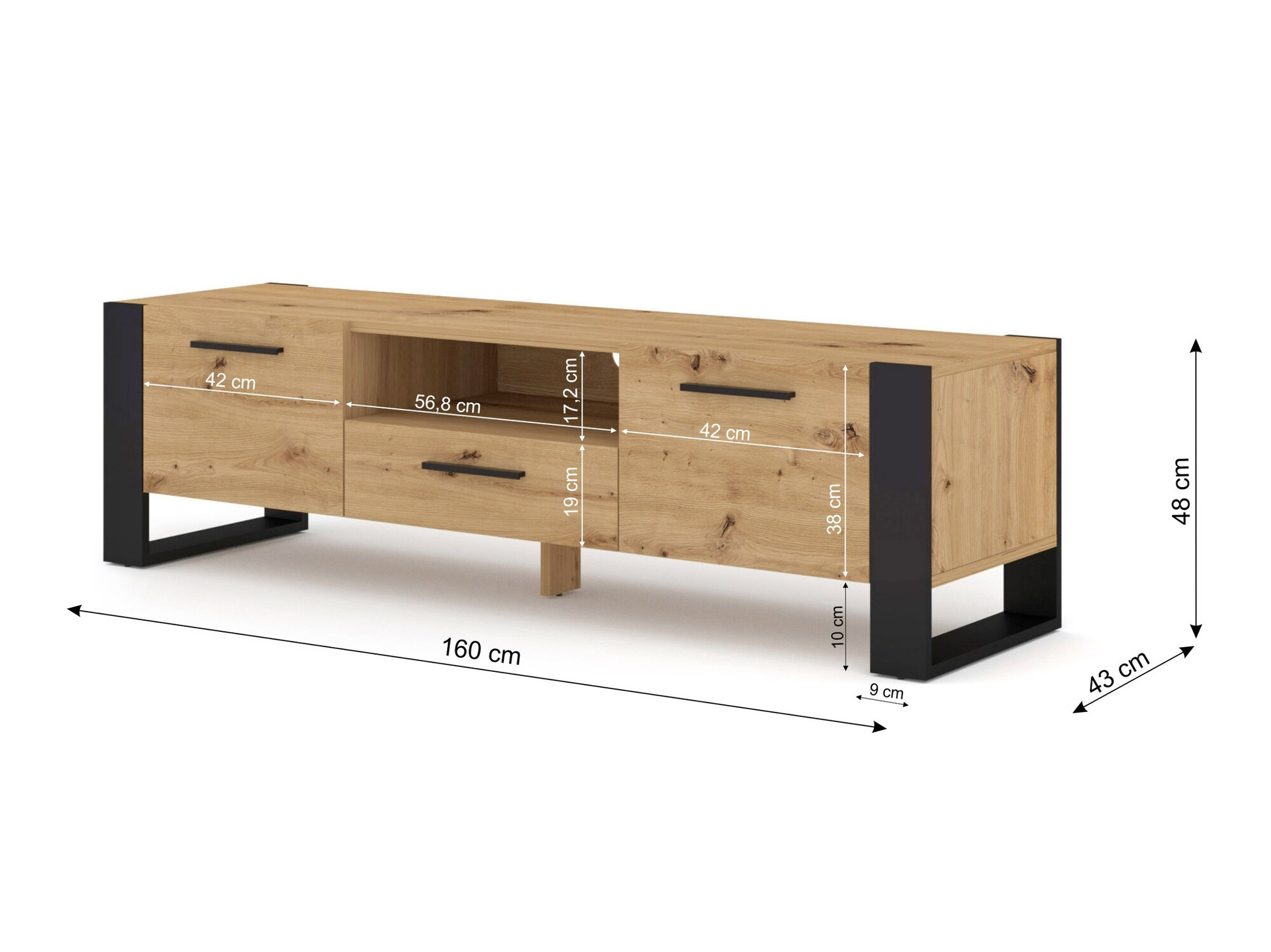 TV galds Cordoro 100 (Artisan ozols)