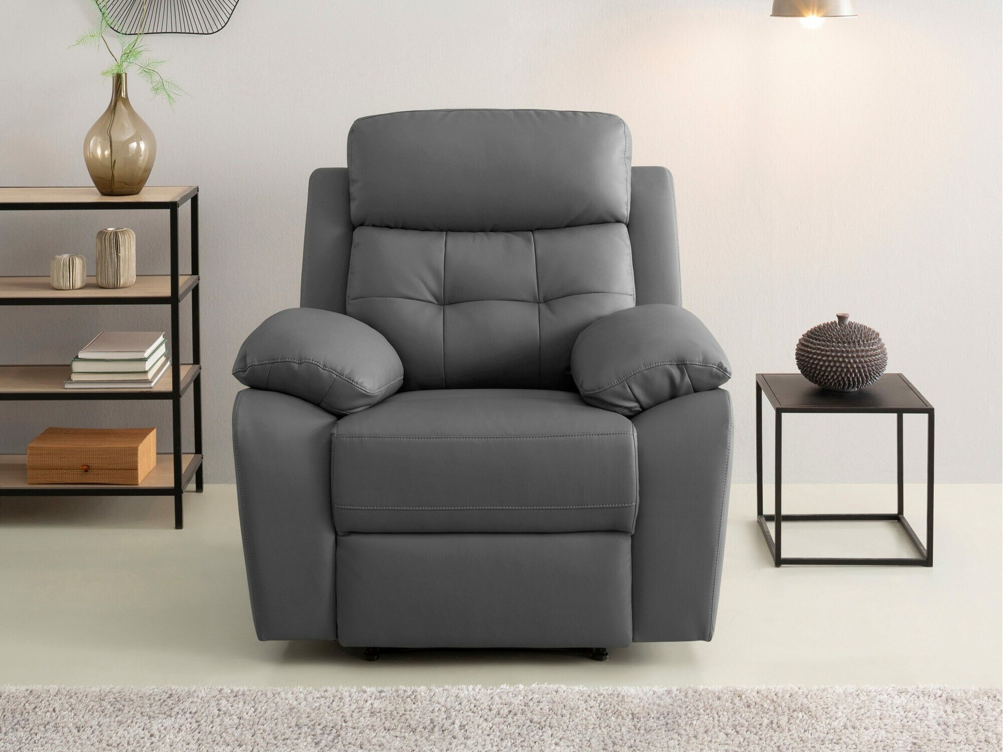 Atpūtas krēsls reglainer Denton 1324 (Pelēks)