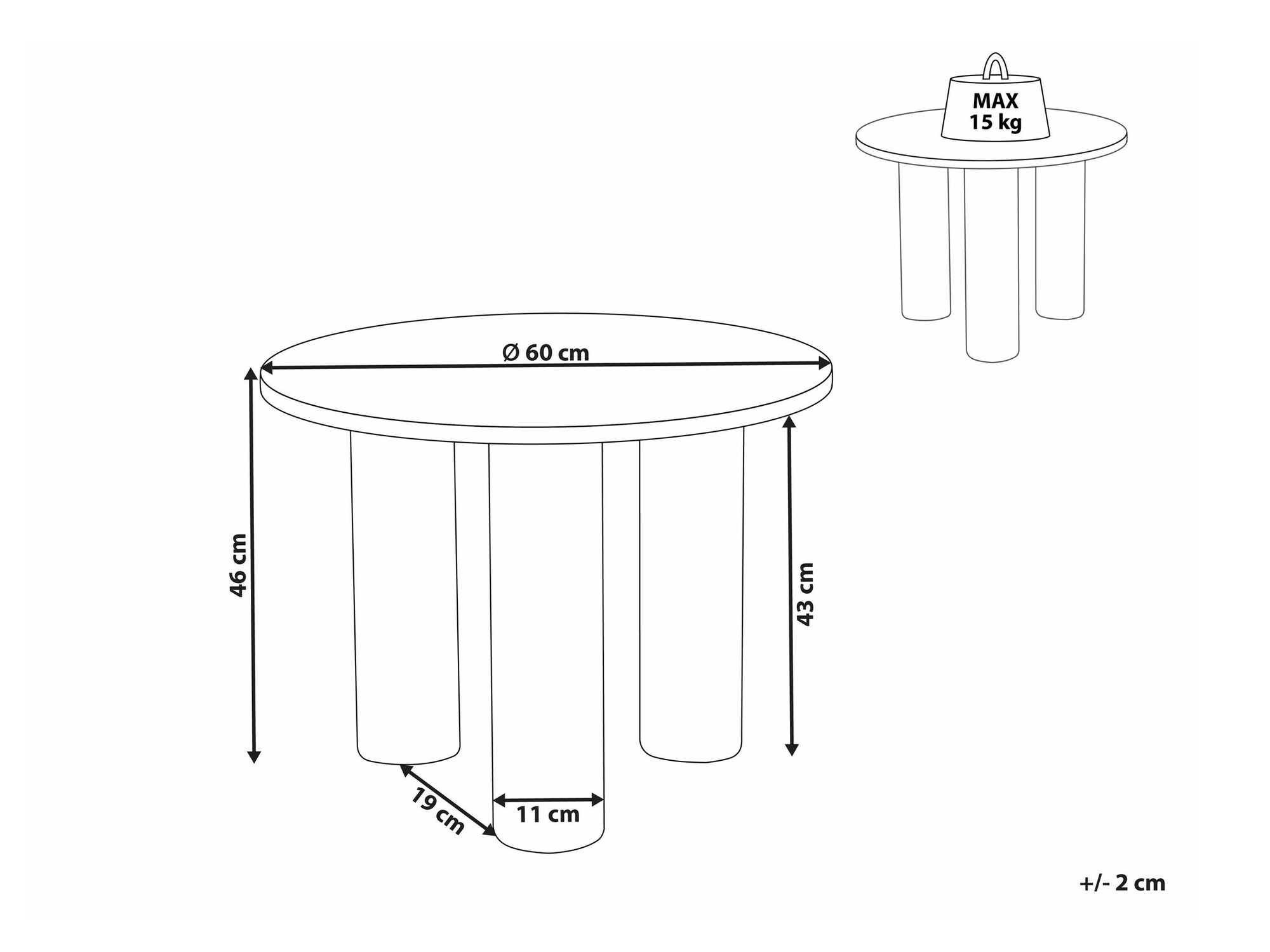 Журнальный столик Berwyn 2413 (Белый)