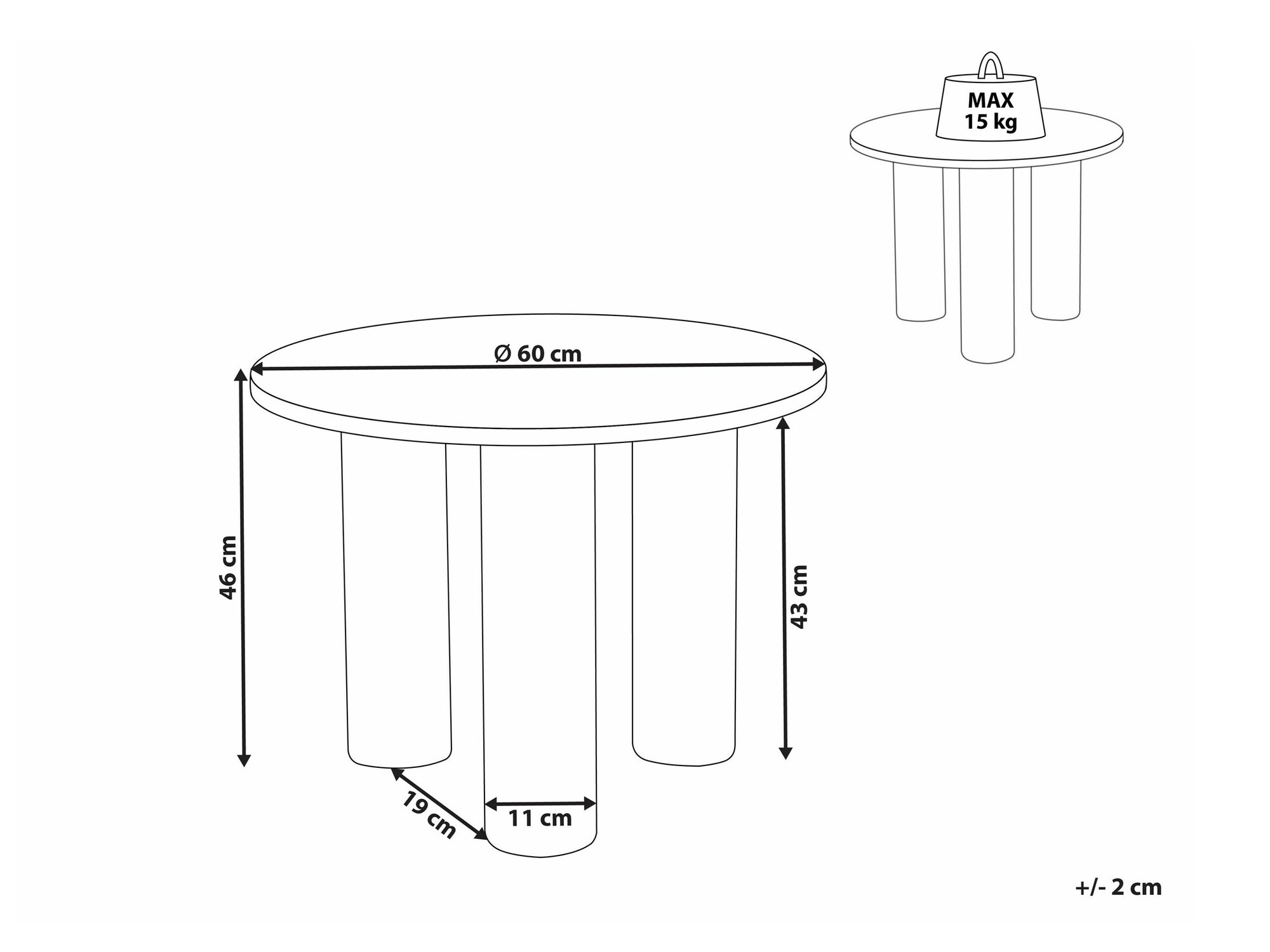 Žurnālu galdiņš Berwyn 2413 (Gaišs koks)