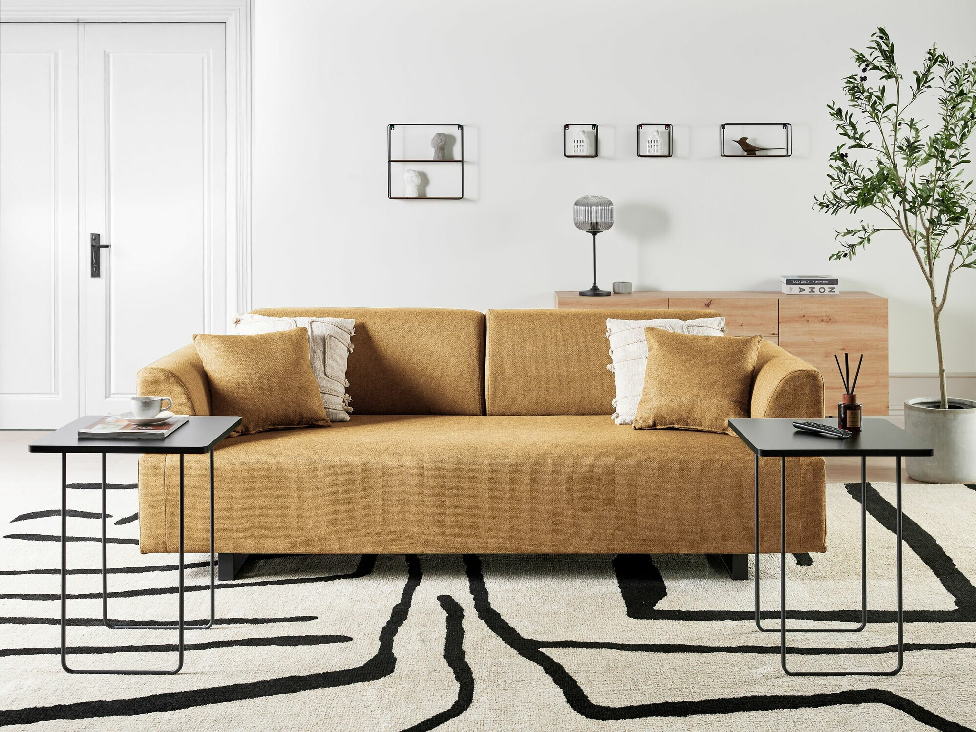 Dīvāns Berwyn 2417 (Dzeltens)