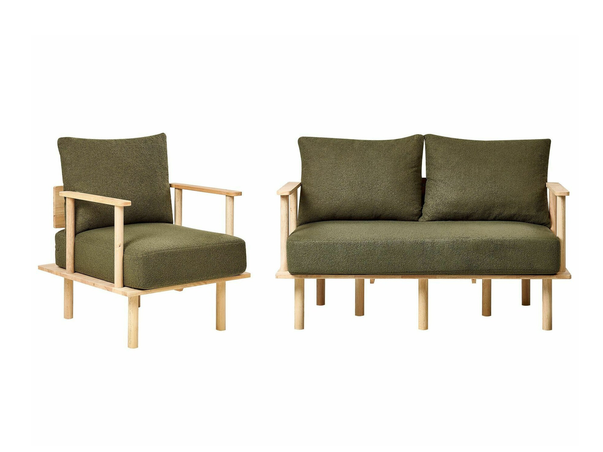 Mīksto mēbeļu komplekts Berwyn 2418 (Zaļš)