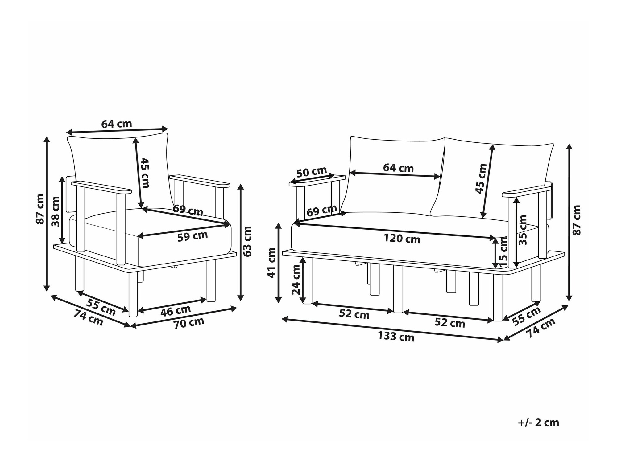 Mīksto mēbeļu komplekts Berwyn 2418 (Zaļš)