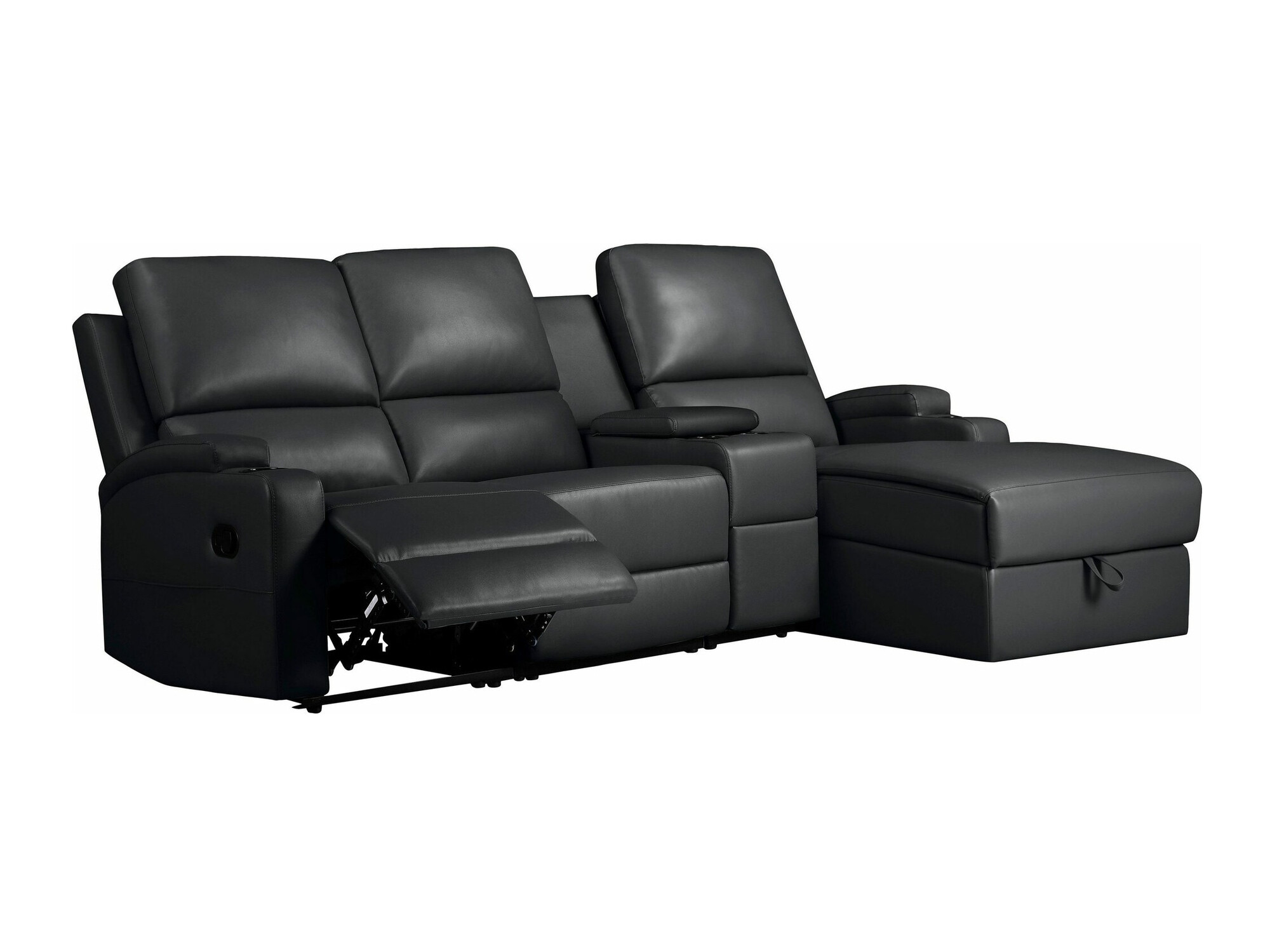 Stūra dīvāns reglaineris Denton 1368 (Melns)