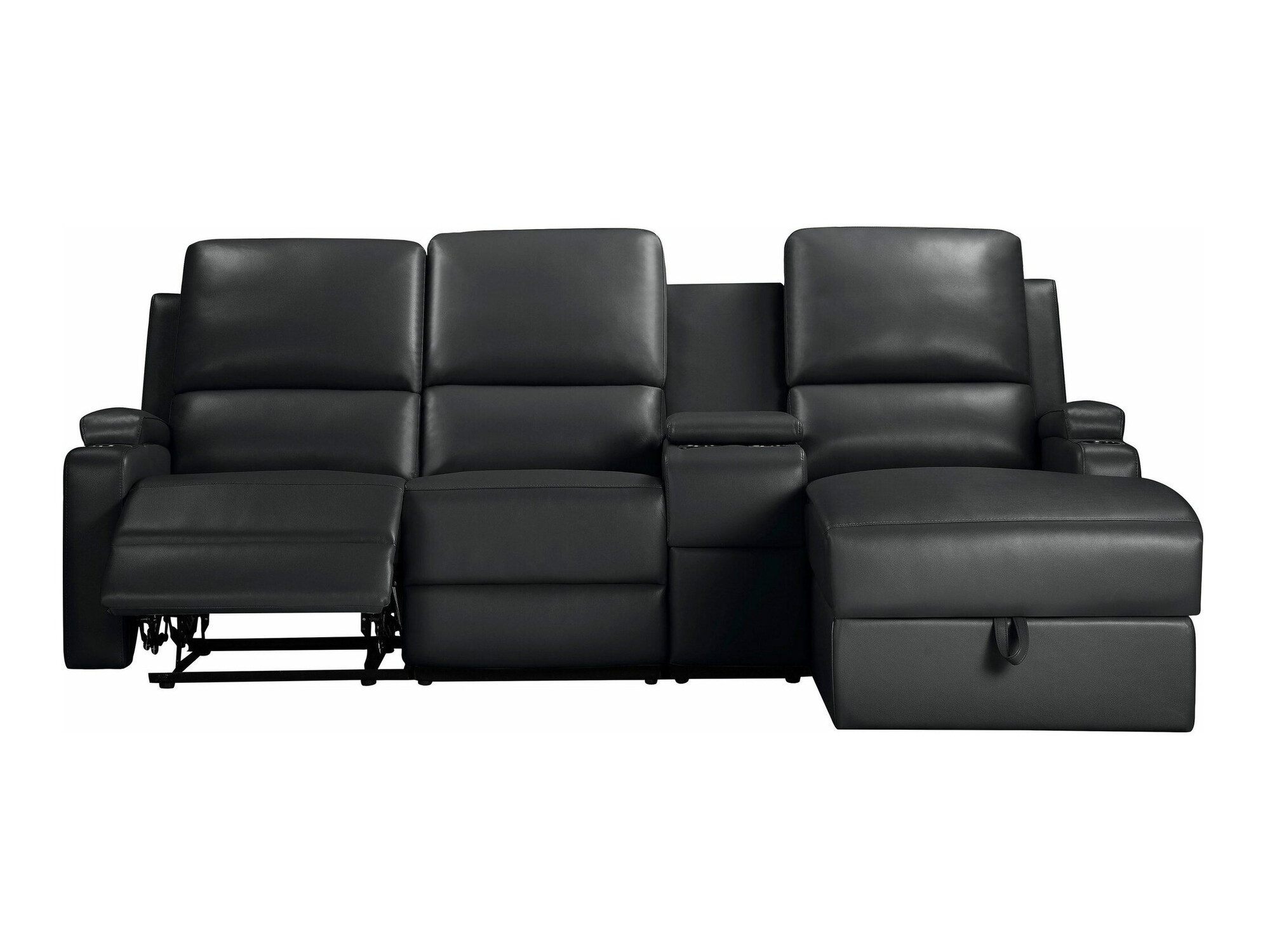 Stūra dīvāns reglaineris Denton 1368 (Melns)