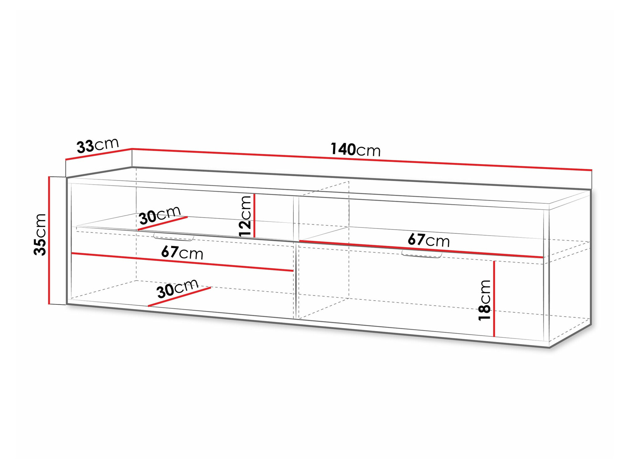 TV galds Hamilton 102 (Balts)