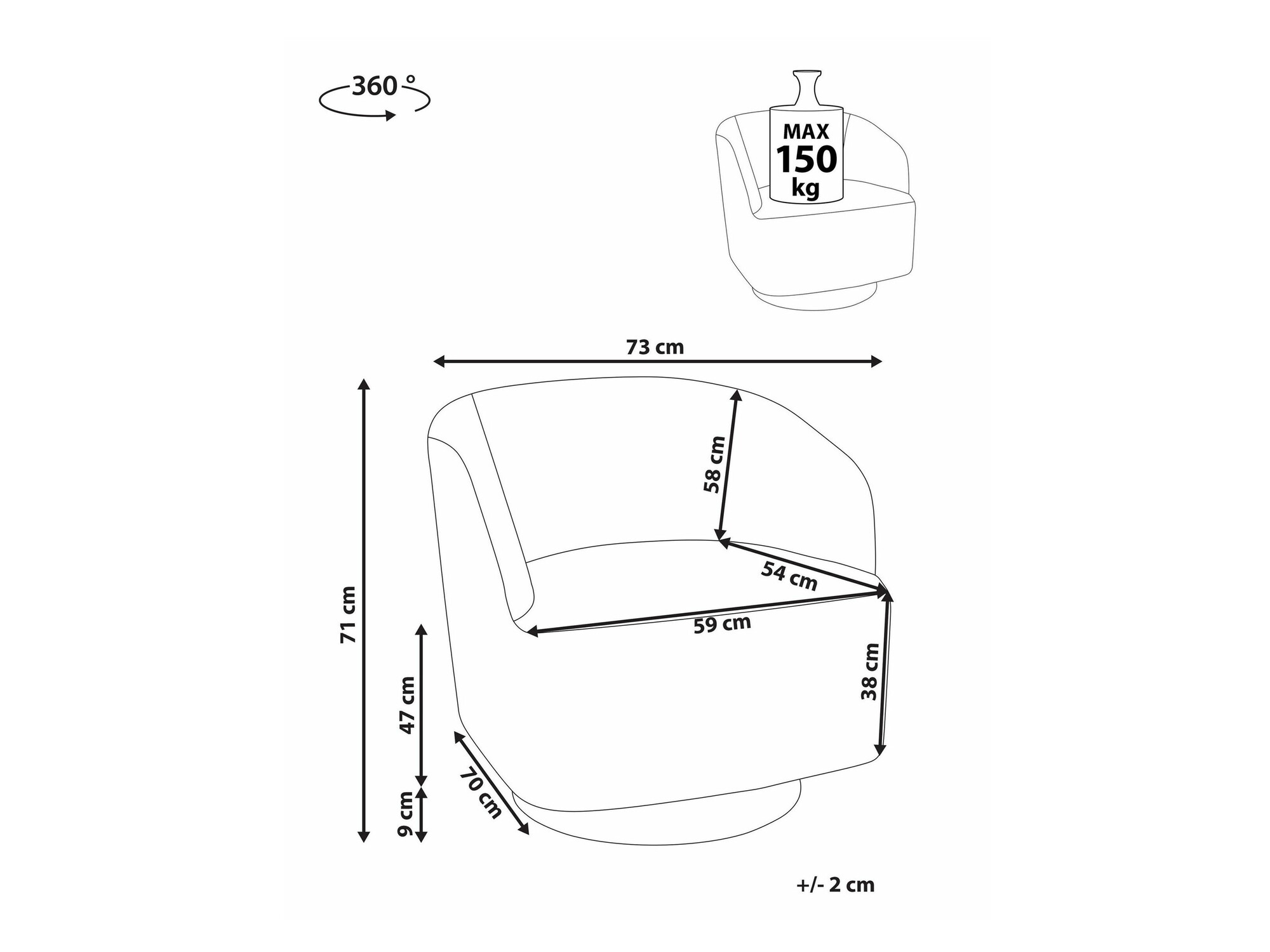 Krēsls Berwyn 1372 (Brūns)