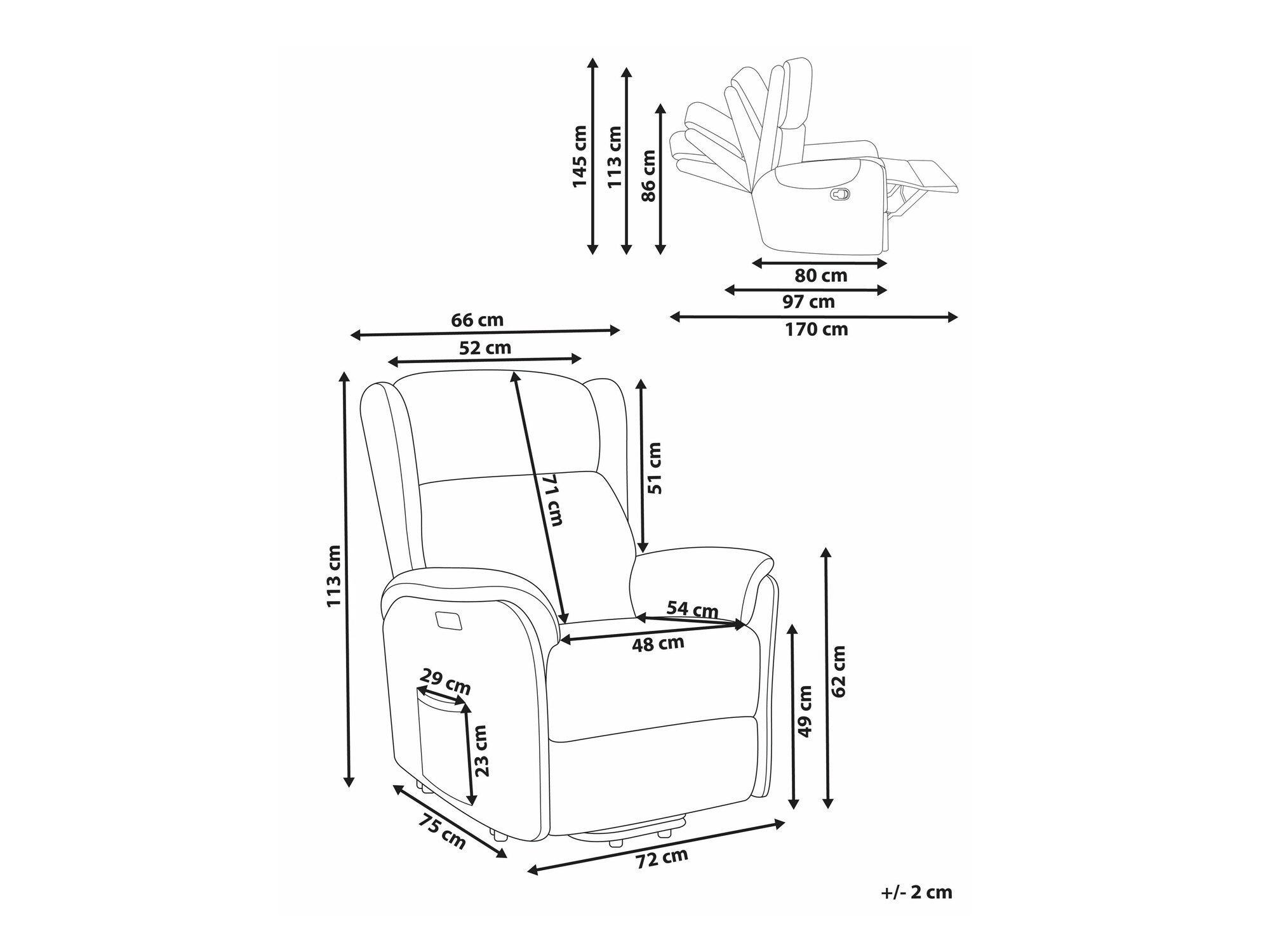 Krēsls reglainer Berwyn 2420 (Taupe)