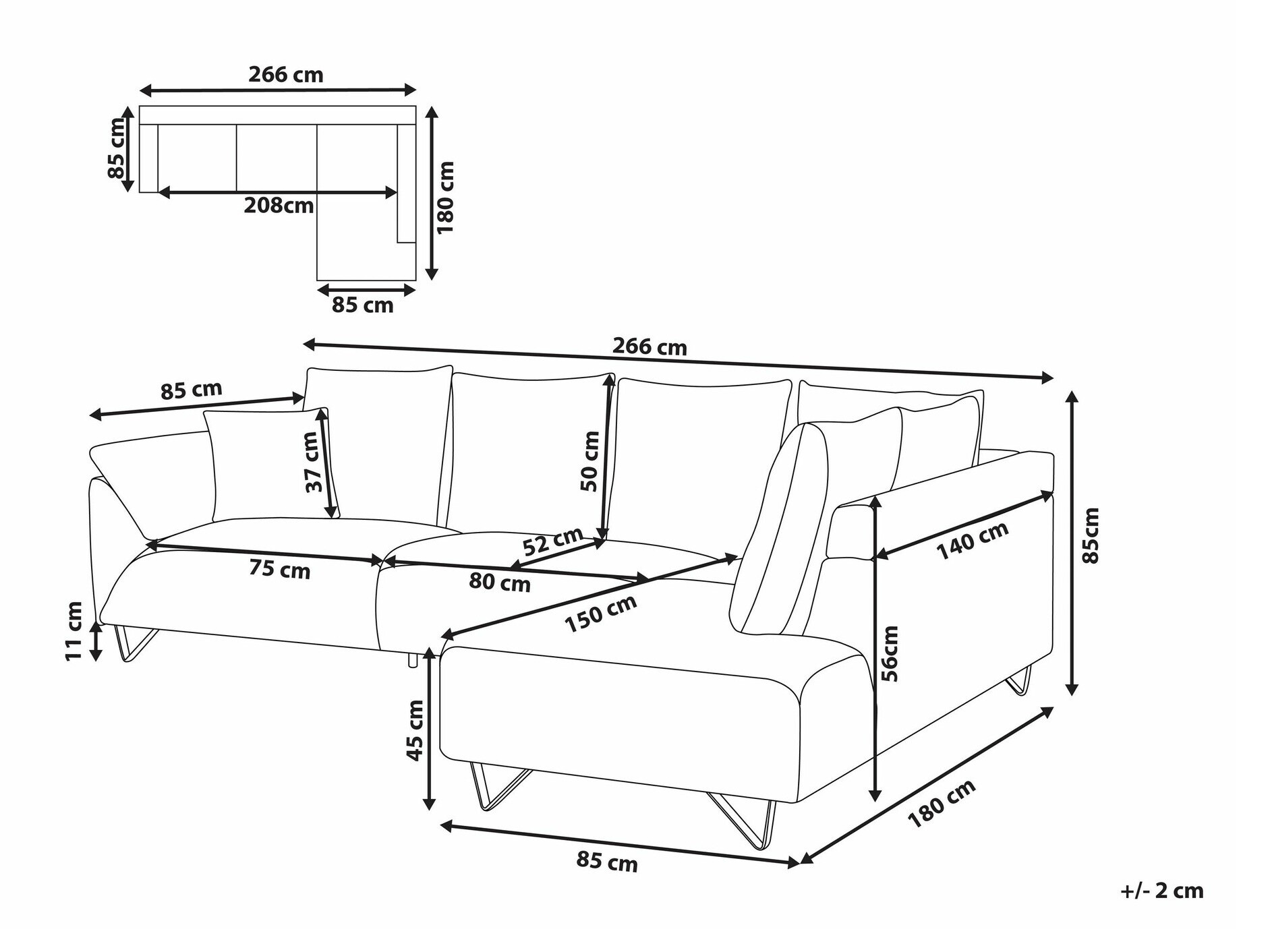 Угловой диван Berwyn 1320 (Бежевый)