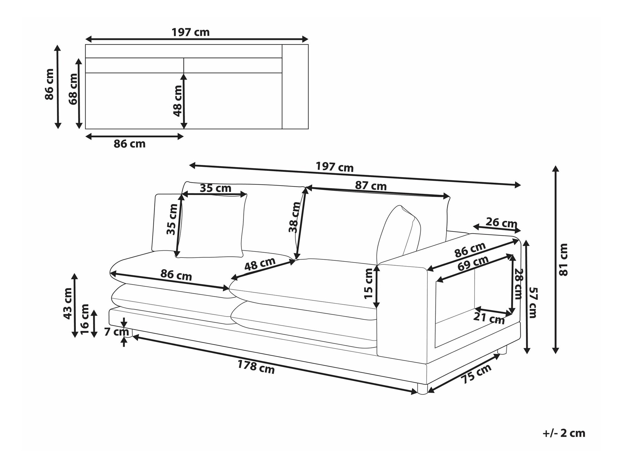 Dīvāns Berwyn 2430 (Bēšs)