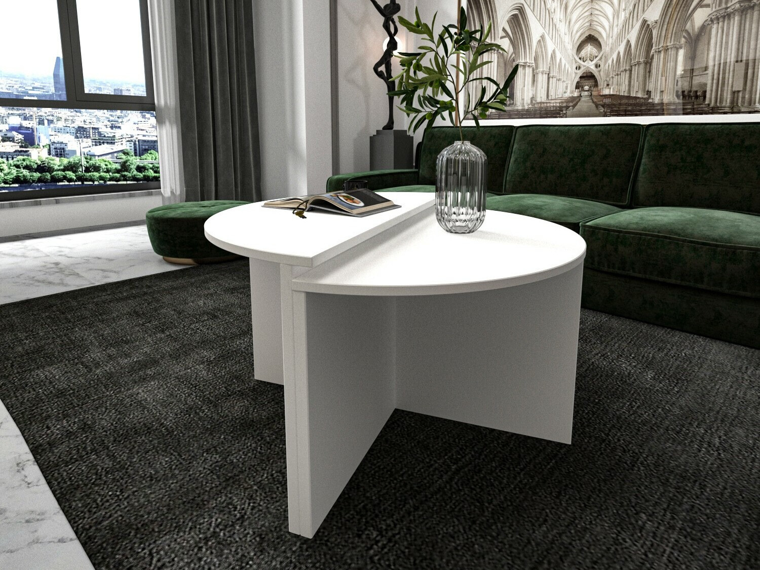 Комплект журнальных столиков Kailua 2581 (Белый)