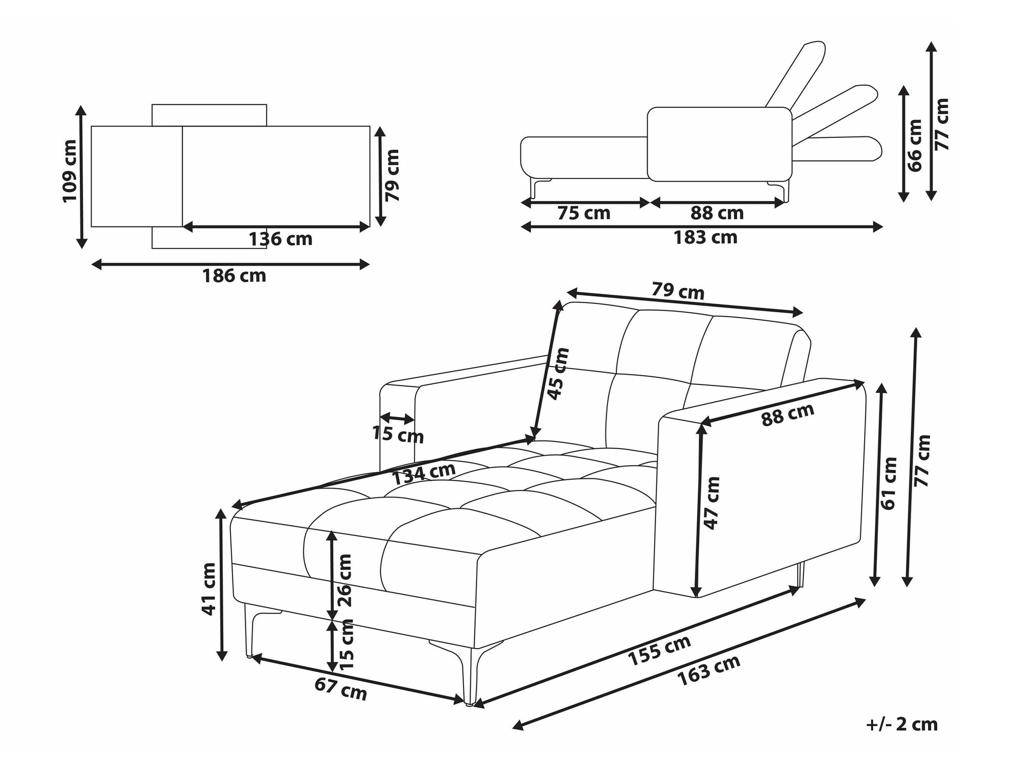 Kušete Mormiru 100 (Balts)