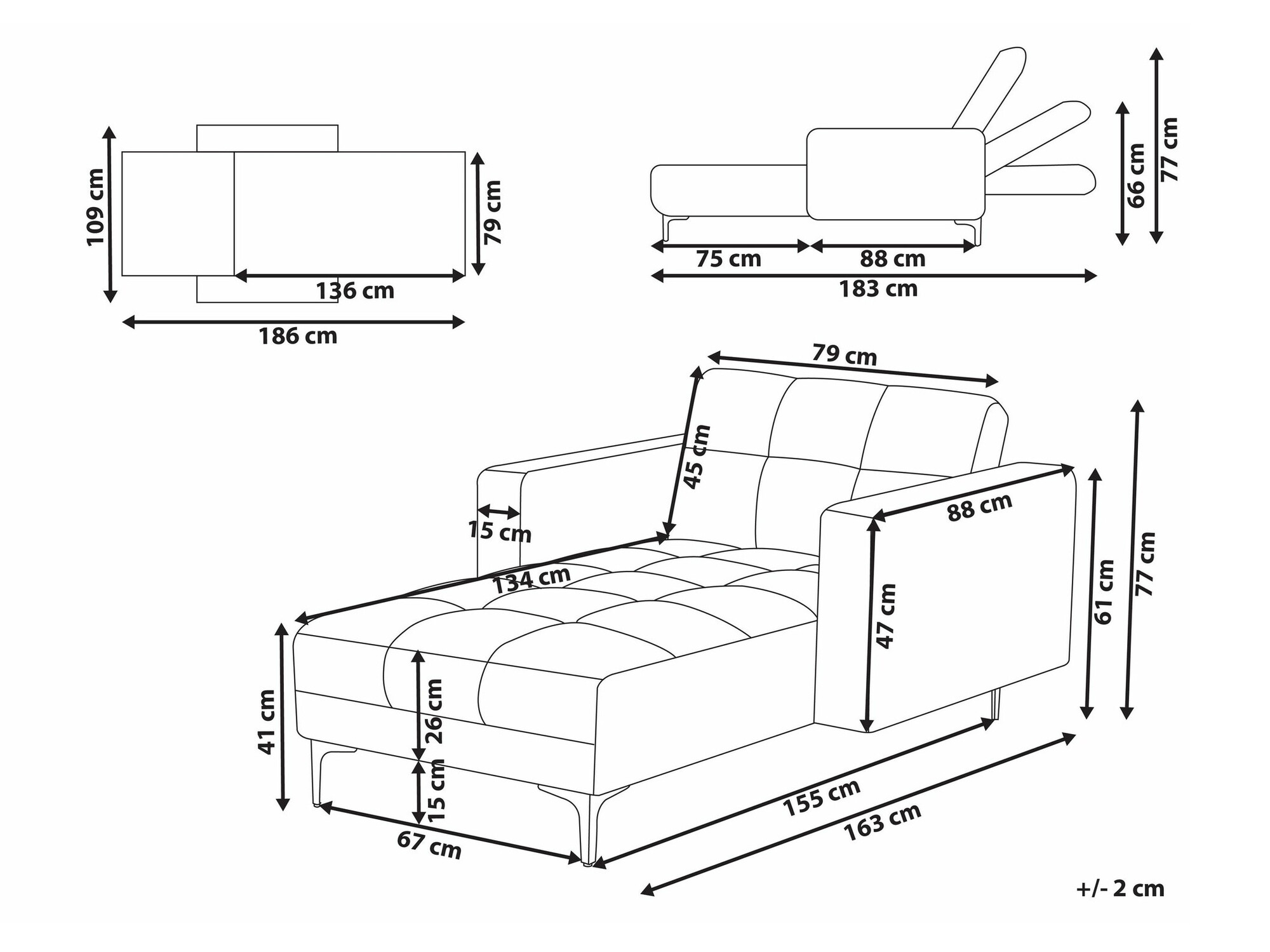 Кушетка Mormiru 100 (Крем)