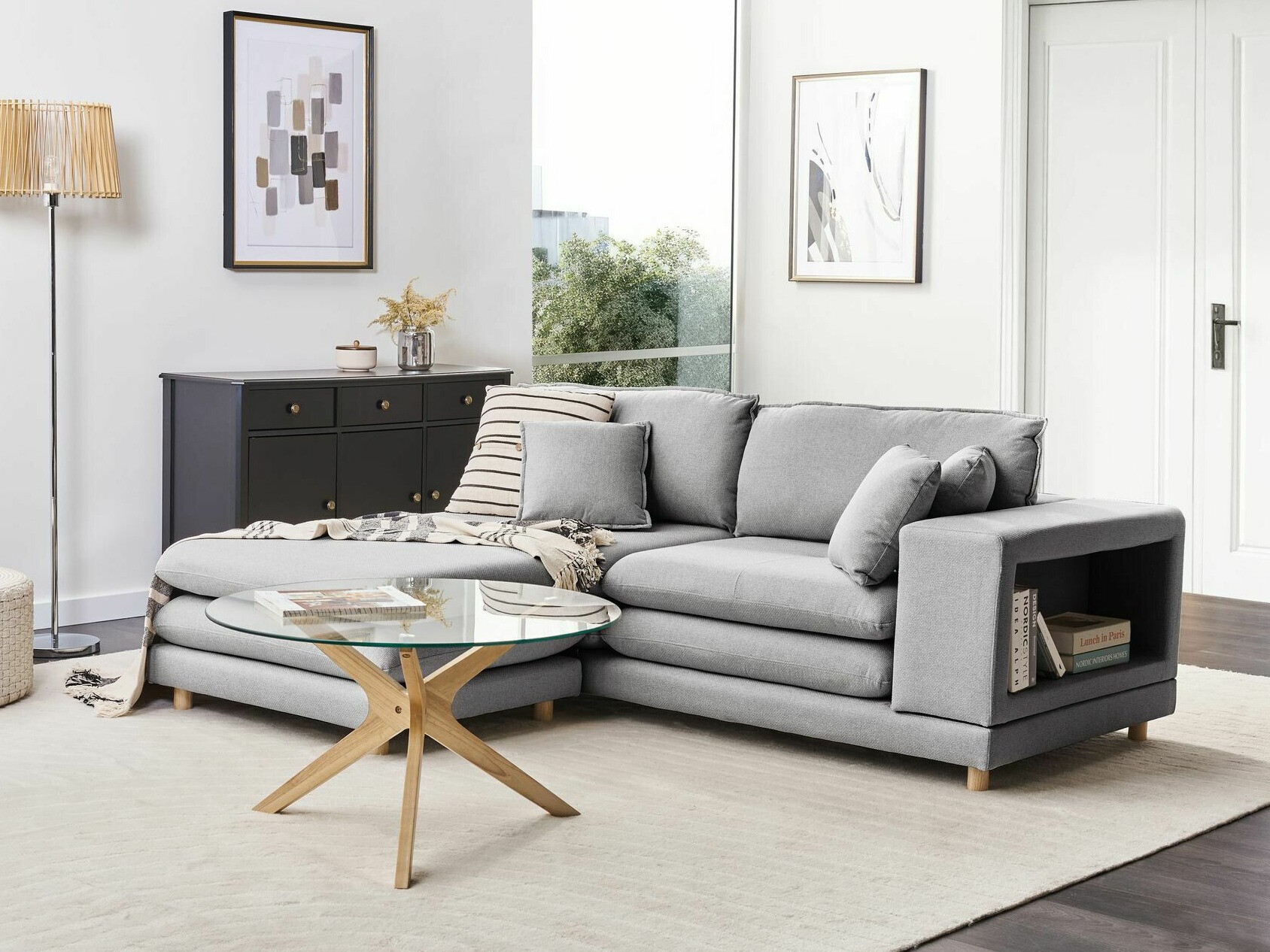 Mīksto mēbeļu komplekts Berwyn 2432 (Pelēks)