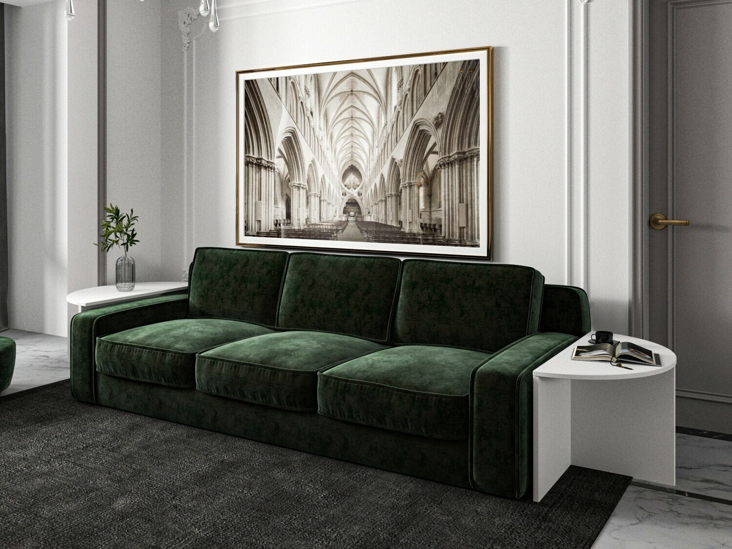 Žurnālu galdiņu komplekts Kailua 2581 (Balts)