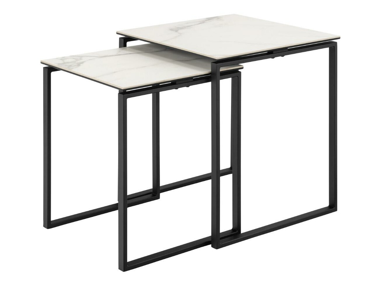 Kafijas galdiņu komplekts Norsica 873 (Balts marmors)