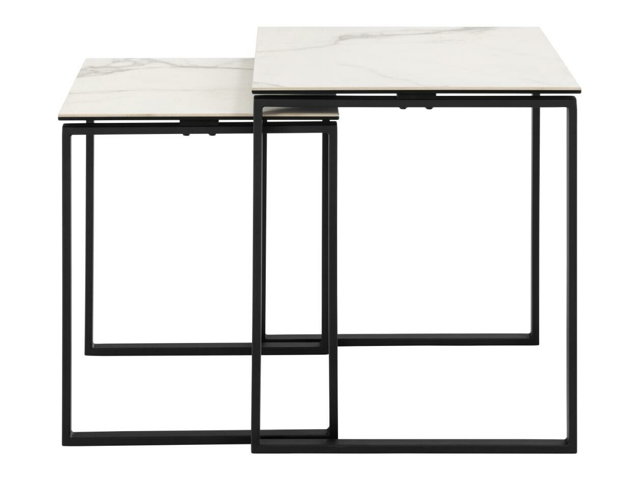 Kafijas galdiņu komplekts Norsica 873 (Balts marmors)