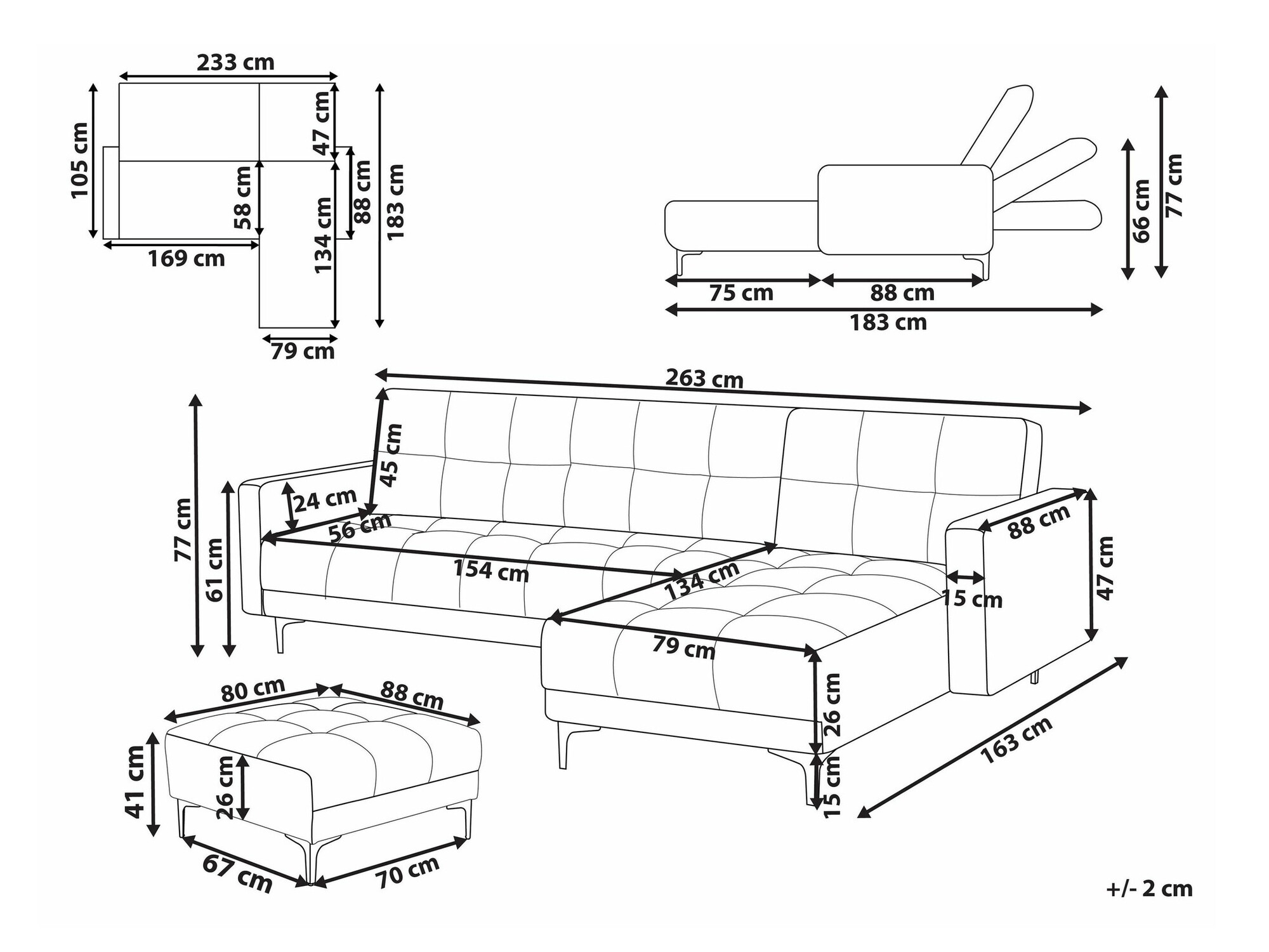 Комплект мягкой мебели Mormiru 105 (Красный)