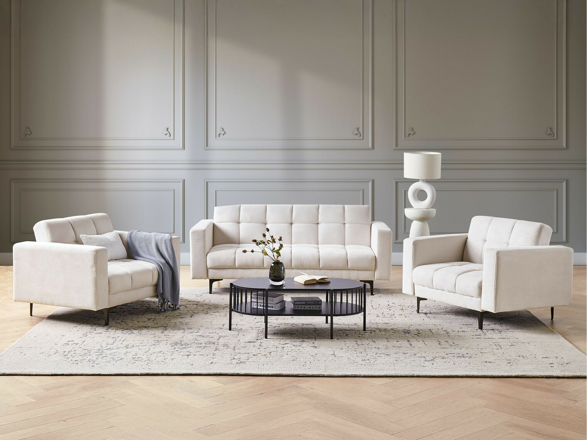 Комплект мягкой мебели Mormiru 107 (Крем)