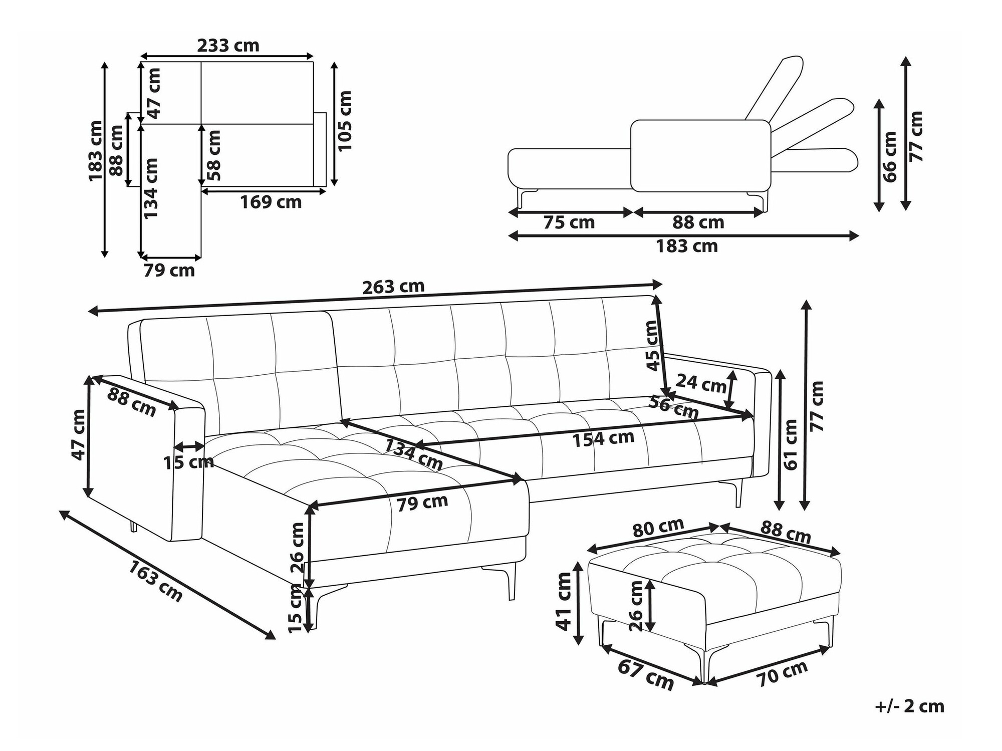 Mīksto mēbeļu komplekts Mormiru 105 (Sarkans)