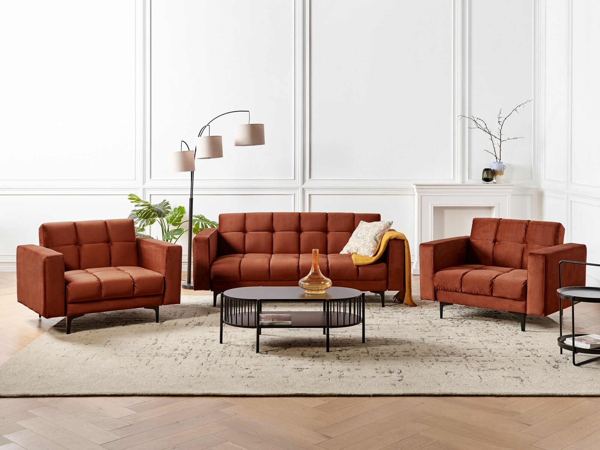 Mīksto mēbeļu komplekts Mormiru 107 (Sarkans)