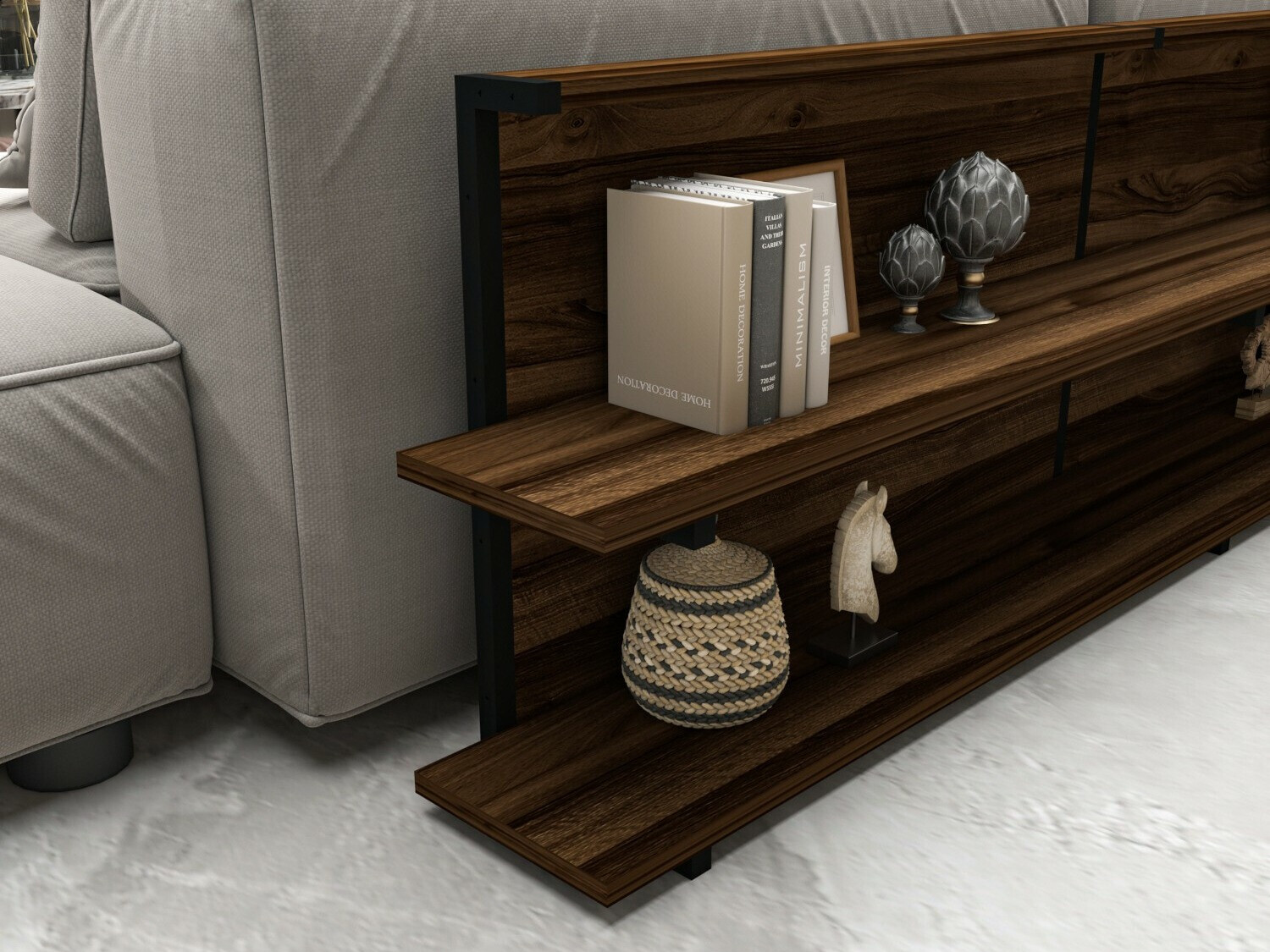 Стеллаж Kailua 2367 (Грецкий орех)