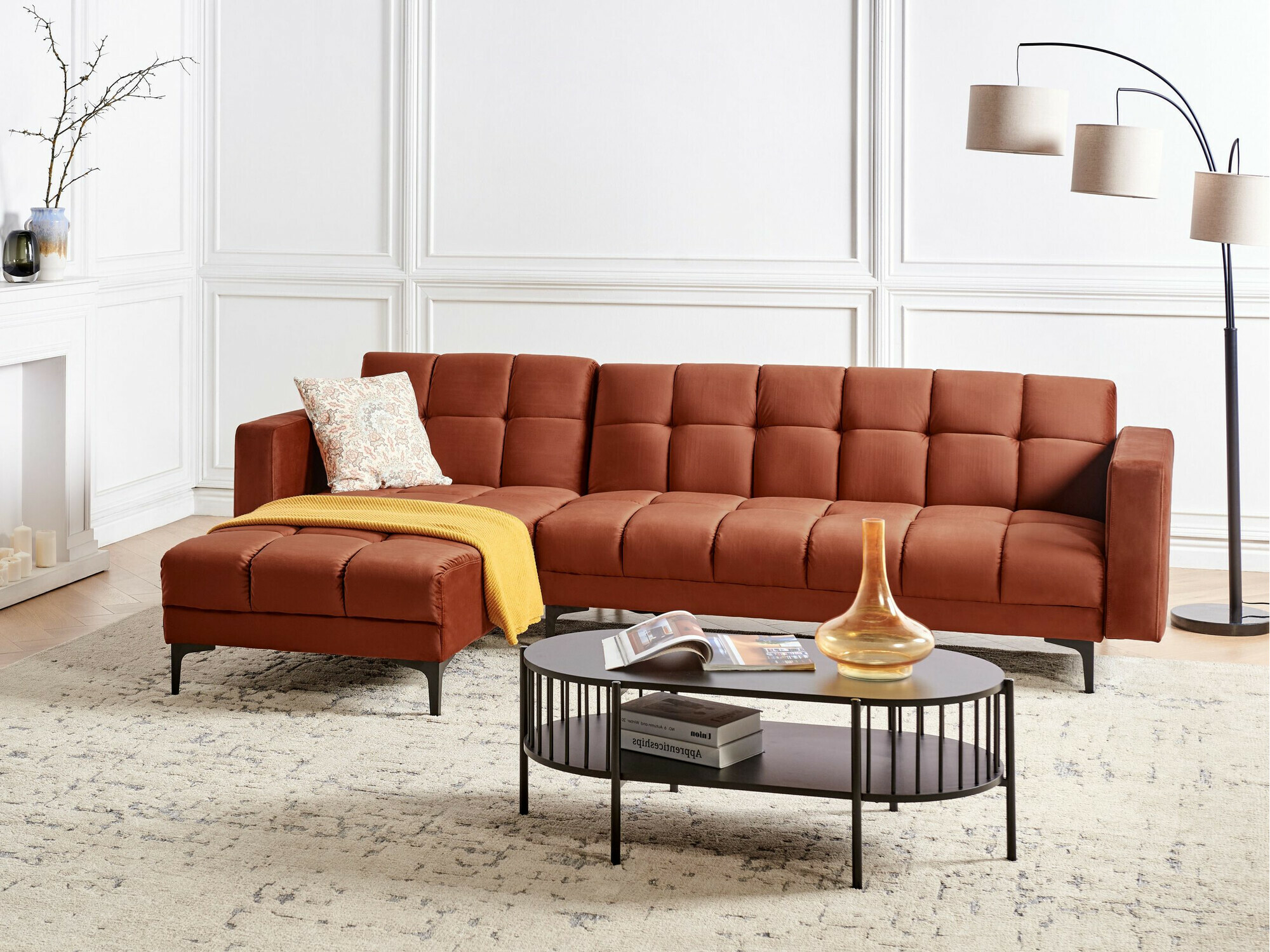 Stūra dīvāns Mormiru 106 (Sarkans)