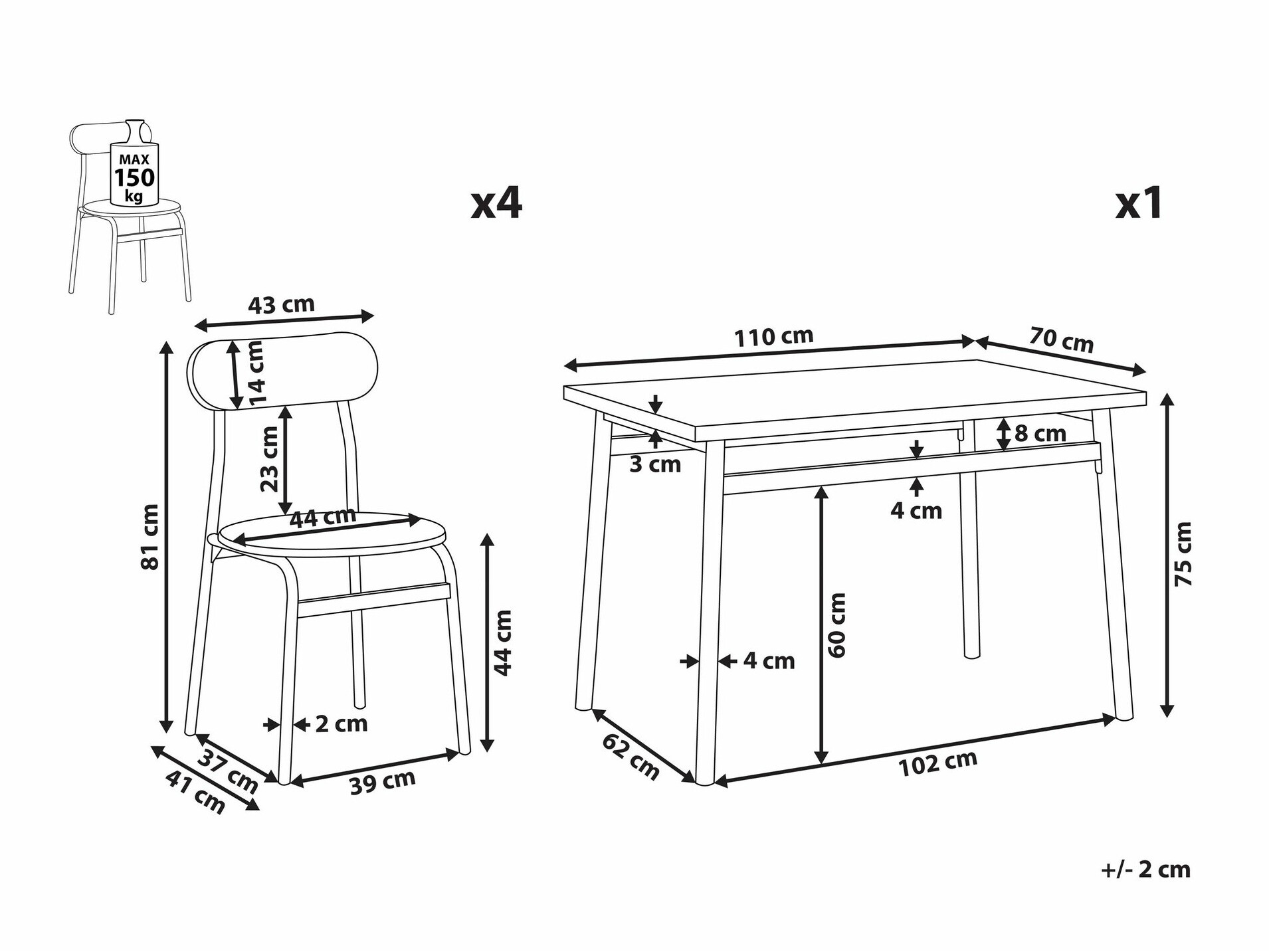 Ēdamistabas komplekts Berwyn 2434
