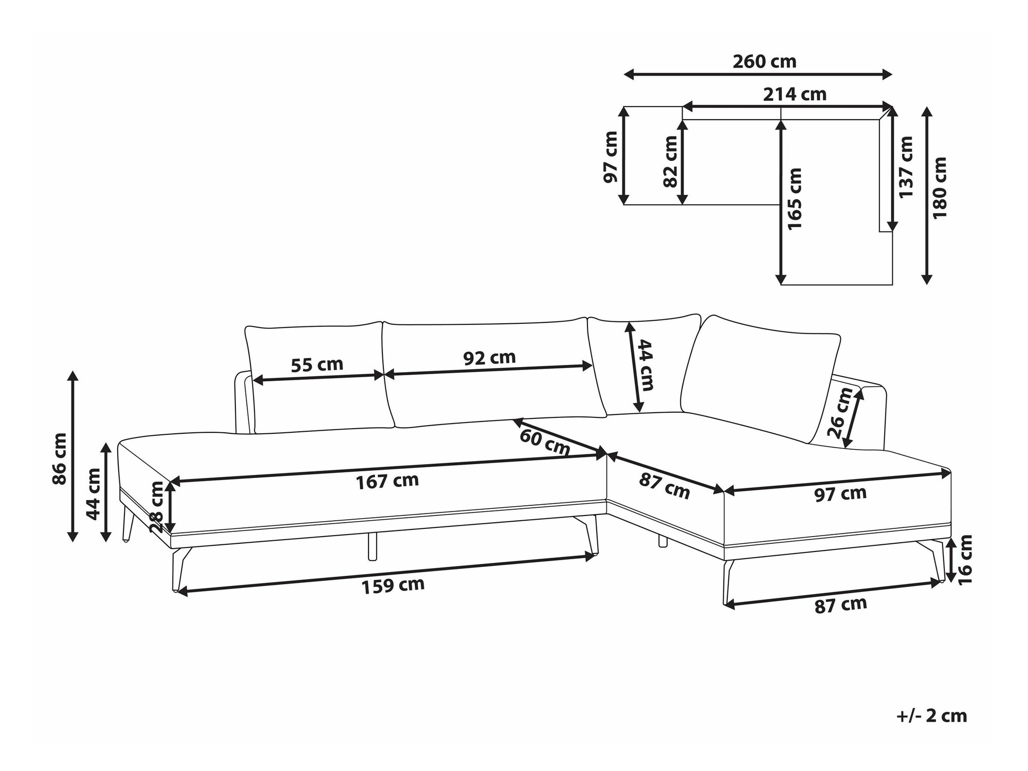 Модульный угловой диван Berwyn 2326 (Светло-серый)