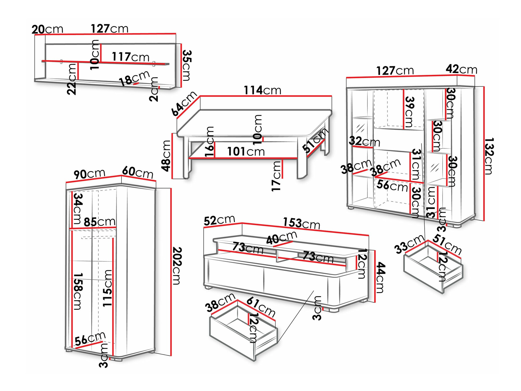 Набор для гостиной Melsali 107