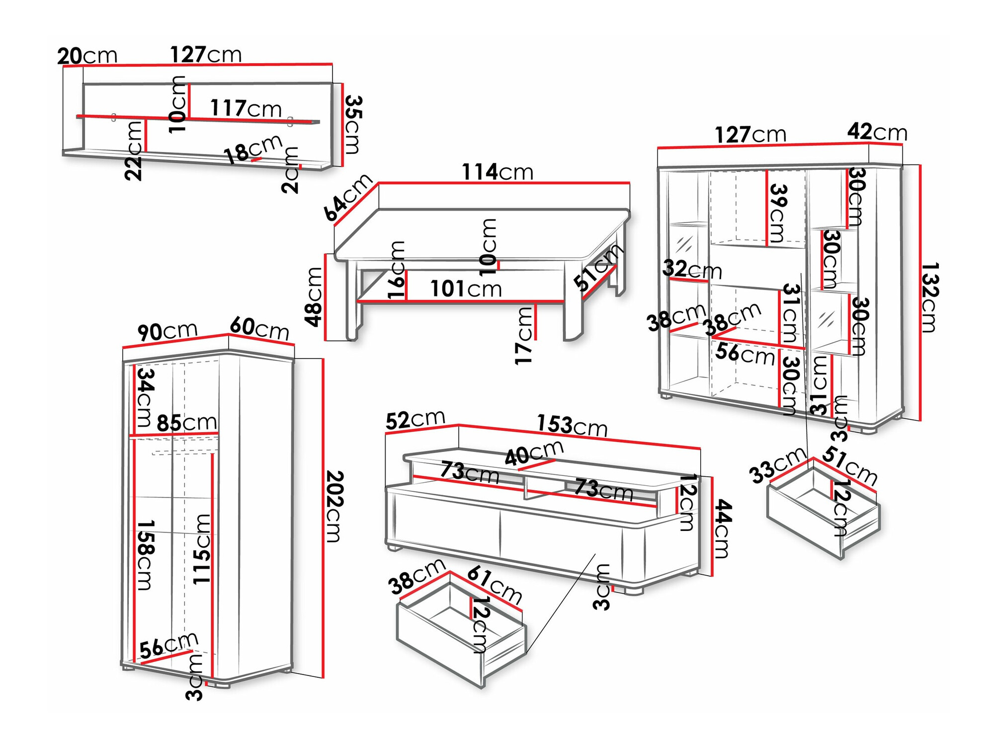 Набор для гостиной Melsali 107