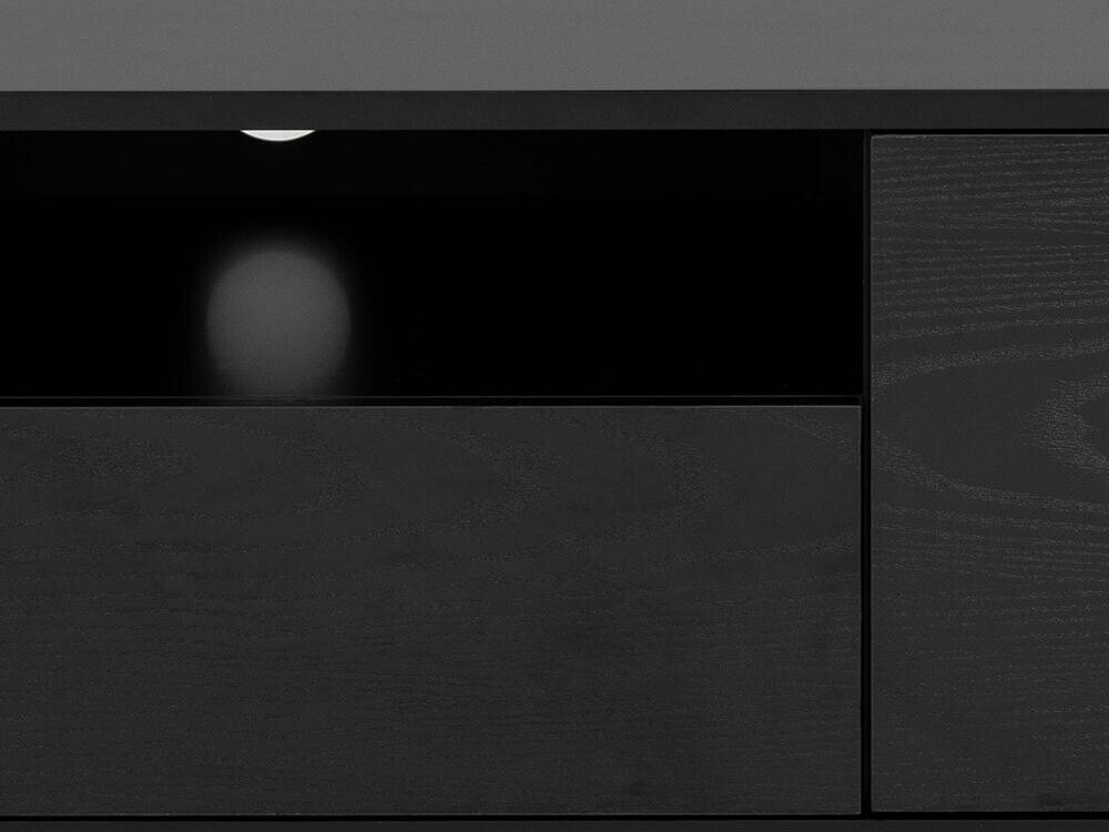 ТВ тумба Norsica Sevferi 122 (Черный пепел + Чёрный)