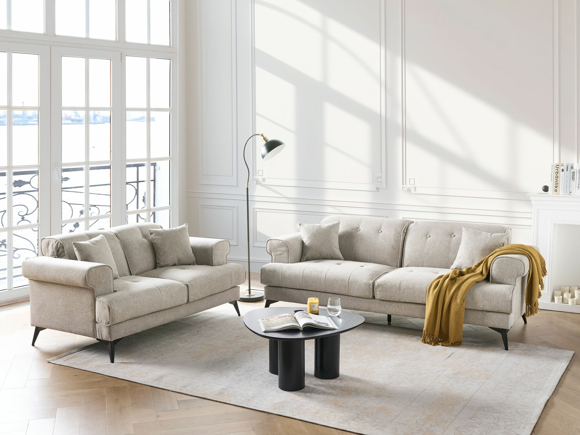 Mīksto mēbeļu komplekts Berwyn 2436 (Taupe)