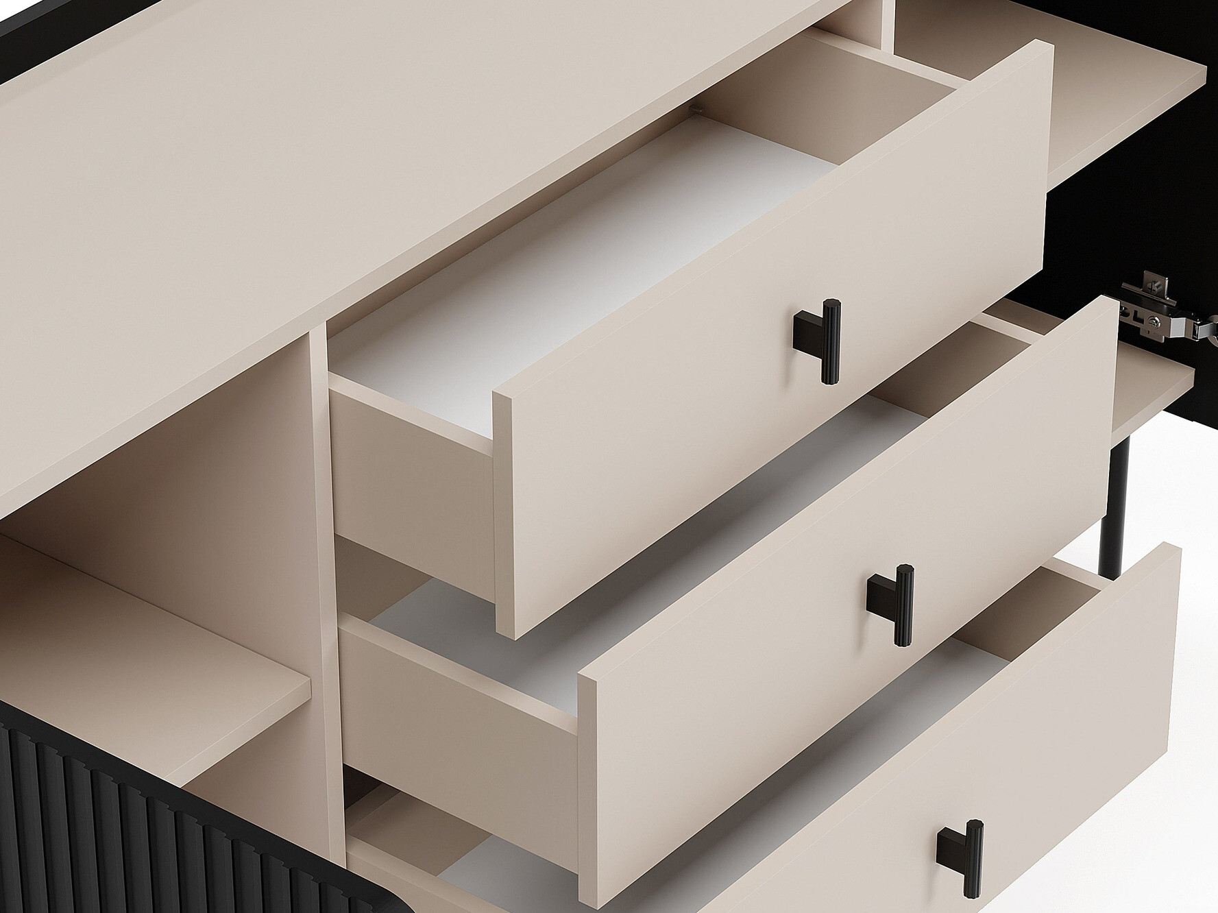 Kомод Mansfield 100 (Чёрный + Кашемир)