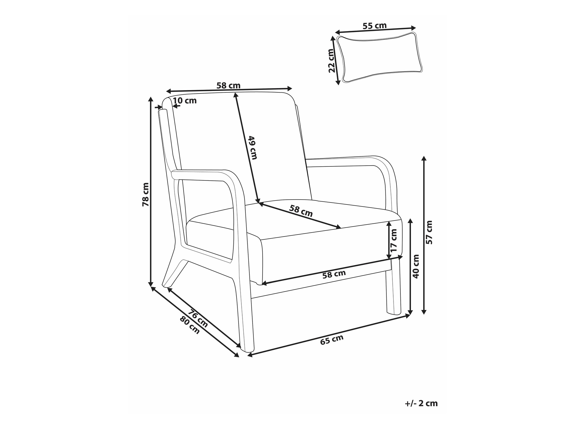 Krēsls Berwyn 2442 (Gaiši brūns)