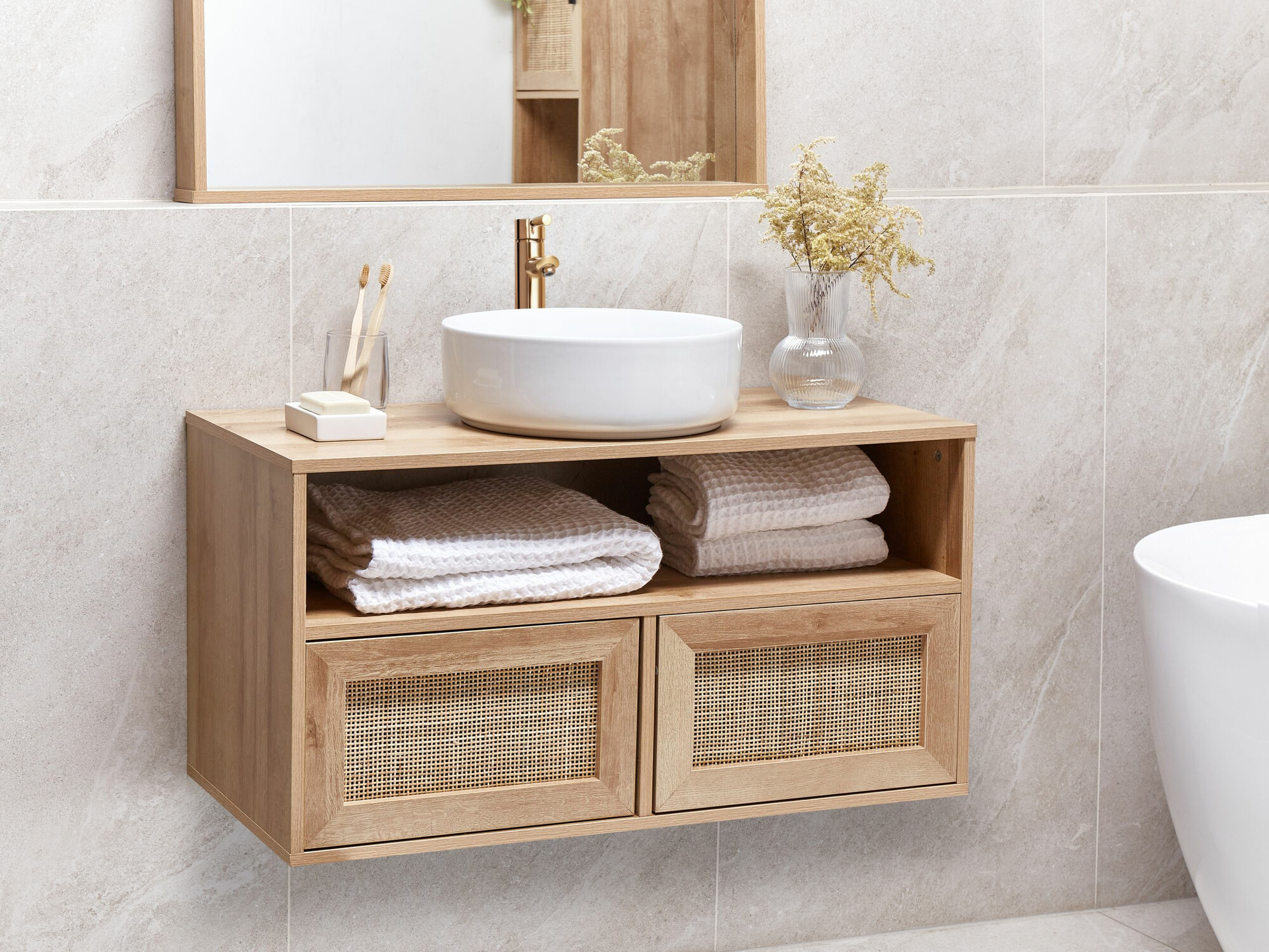 Piekarams vannas istabas skapītis izlietnei Meldoru 100