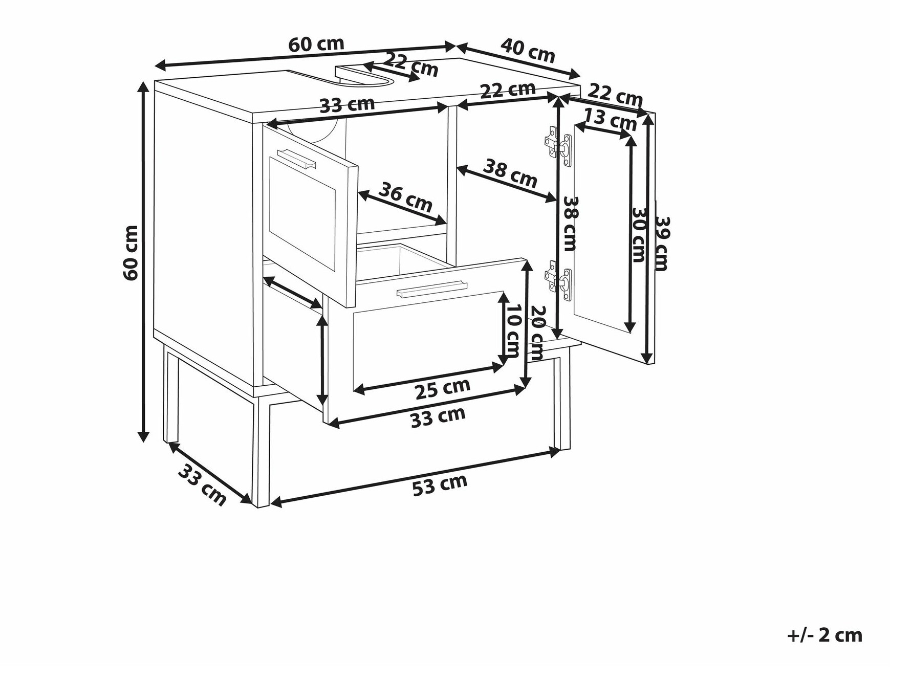 Piekarams vannas istabas skapītis izlietnei Meldoru 101