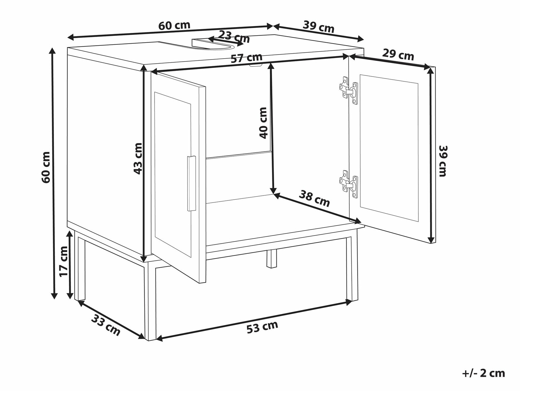 Stāvošs vannas istabas skapītis izlietnei Meldoru 105
